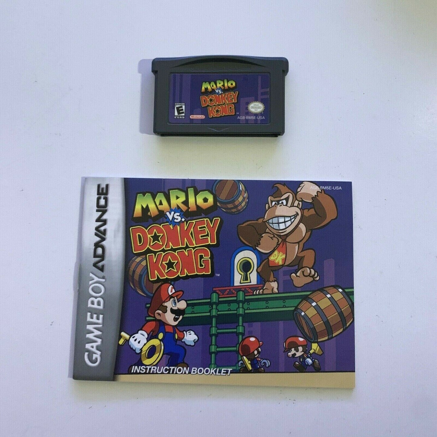 Mario Vs Donkey Kong - Nintendo Gameboy Advance GBA Game with Manual