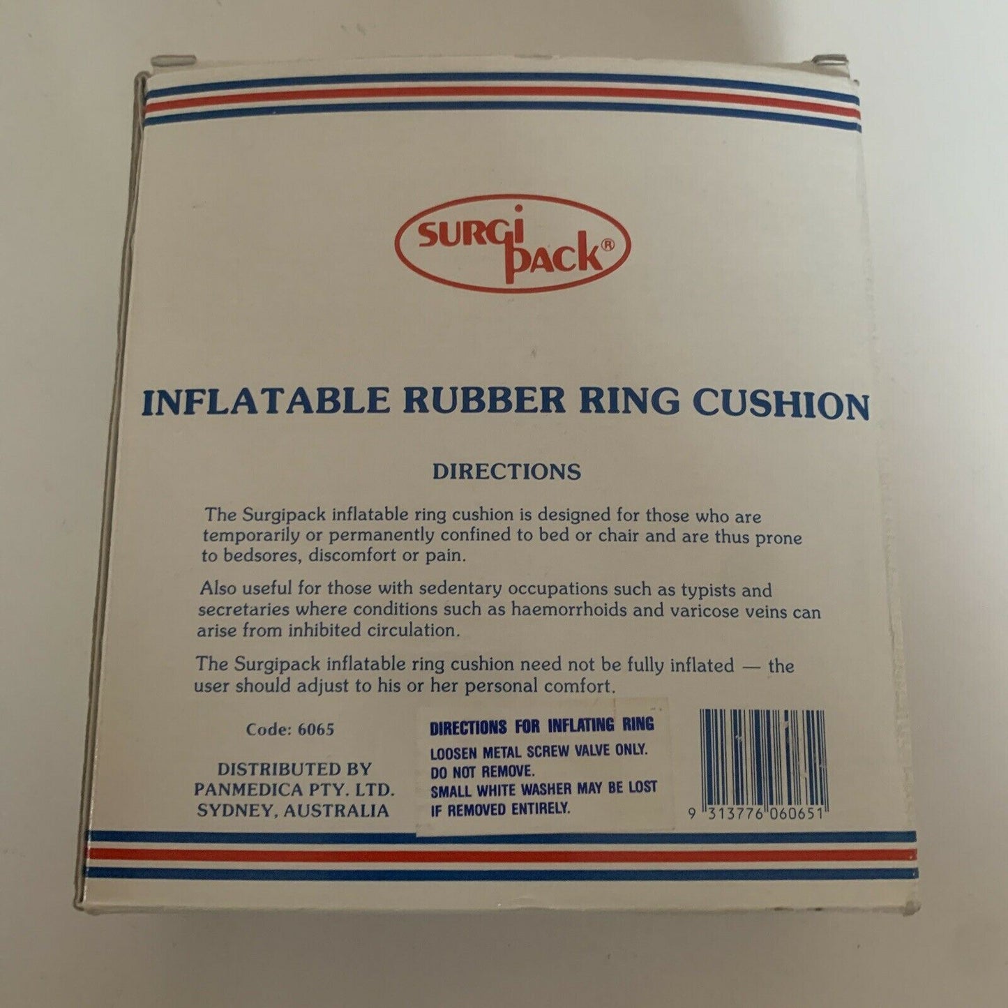 Surgi Pack Inflatable Rubber Ring Cushion