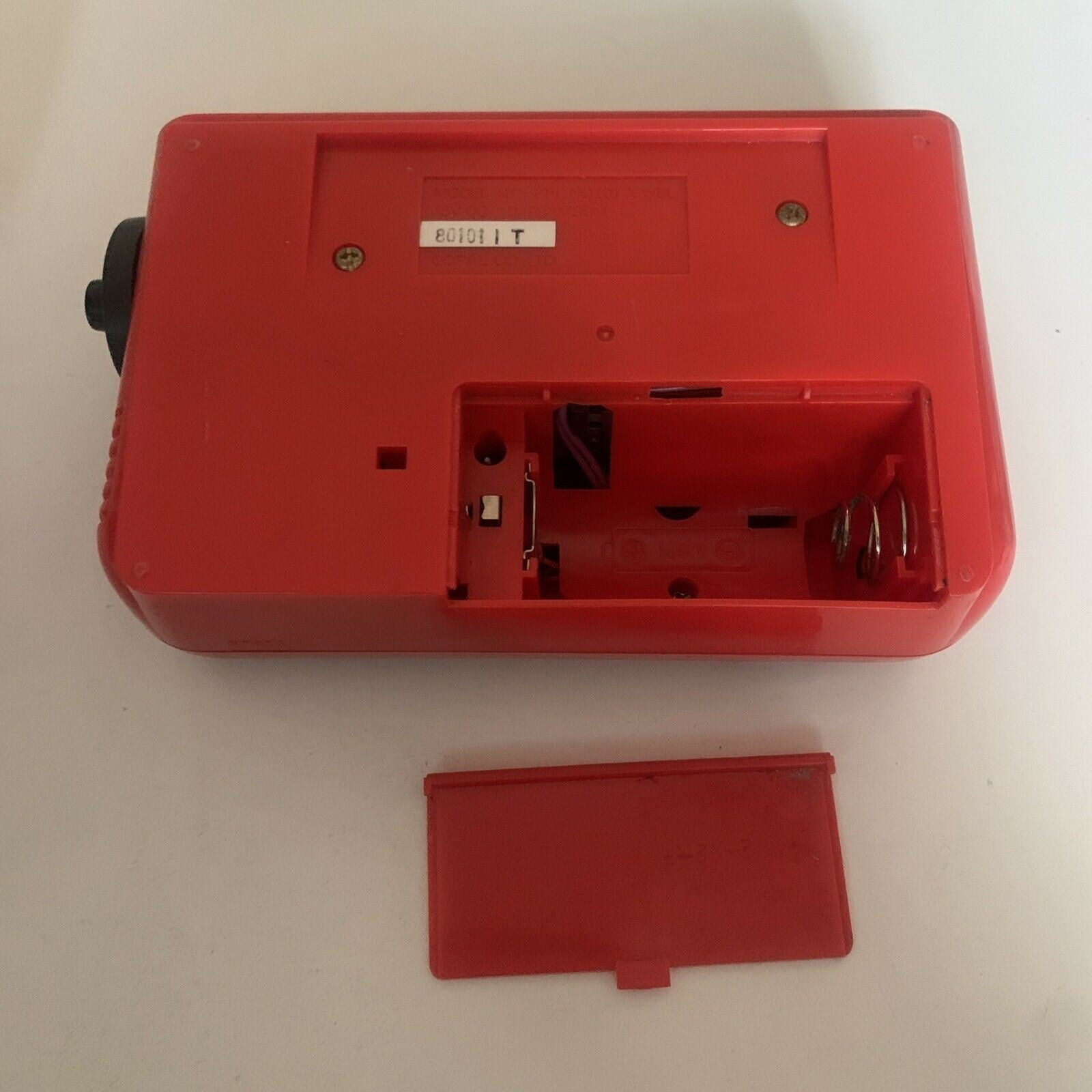 Vintage Copal Quartz Alarm Flip Red Clock QP-214 Battery Operated