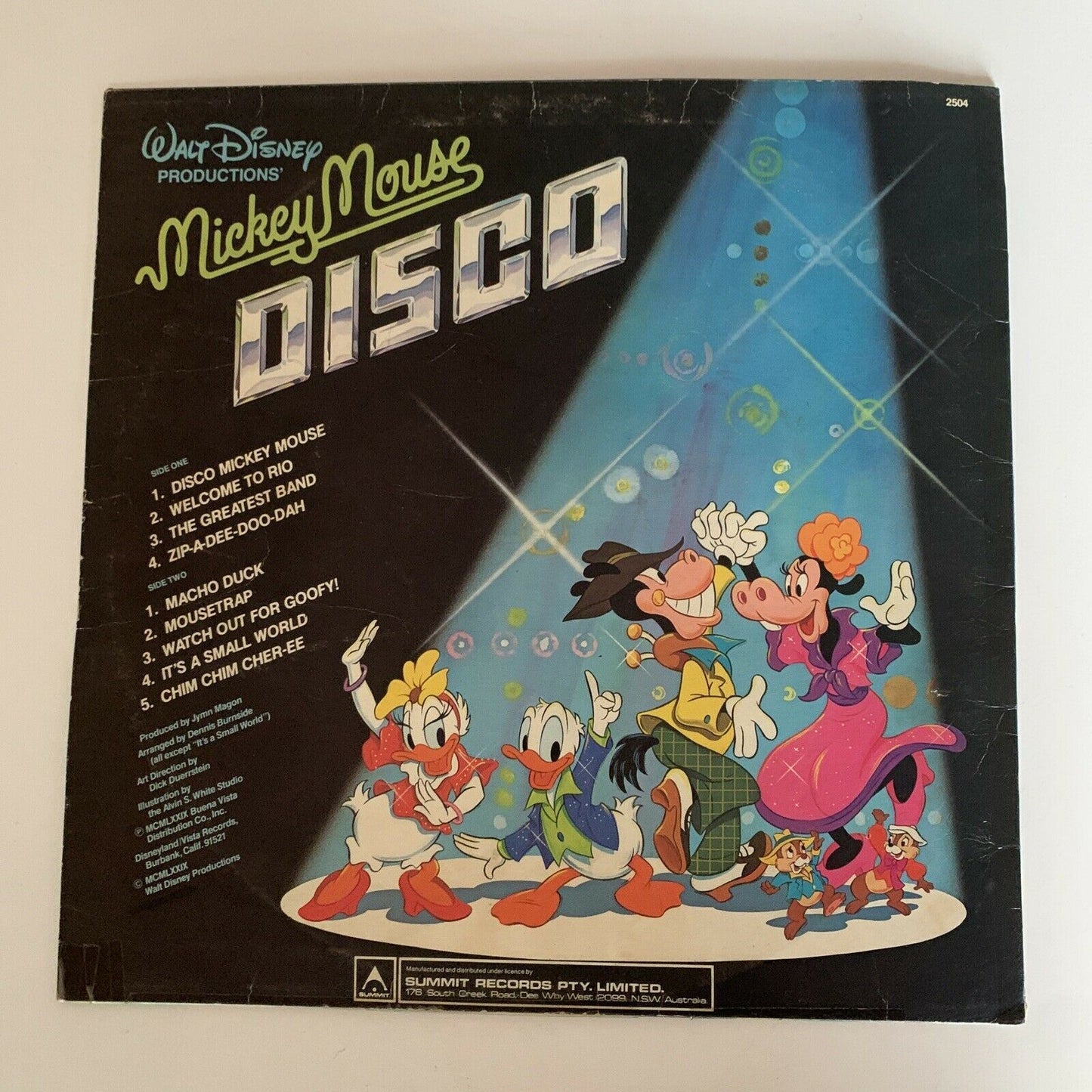 Walt Disney Mickey Mouse Disco Vinyl 1979