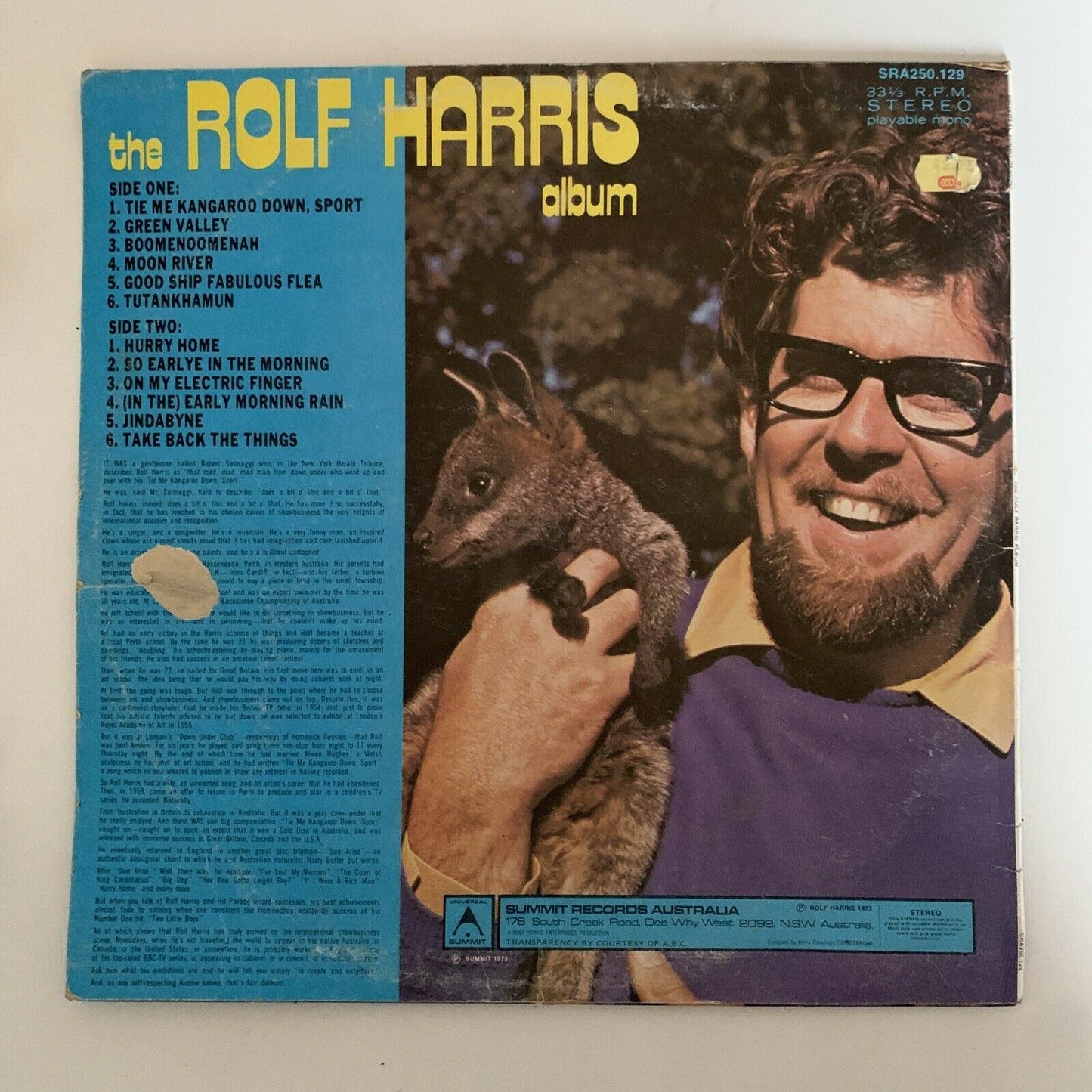 The Rolf Harris Album (Vinyl, 1973)