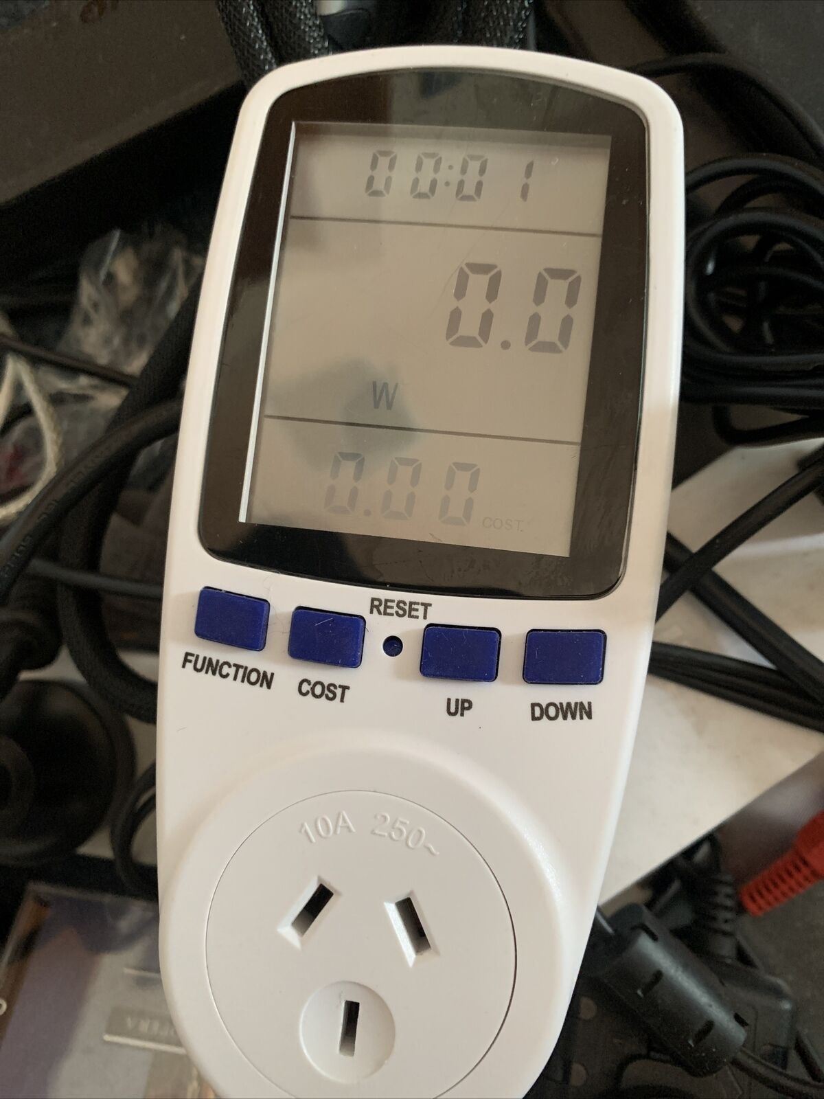 Australian Power Consumption Meter 240V AC 10A Intertek Retro Unit
