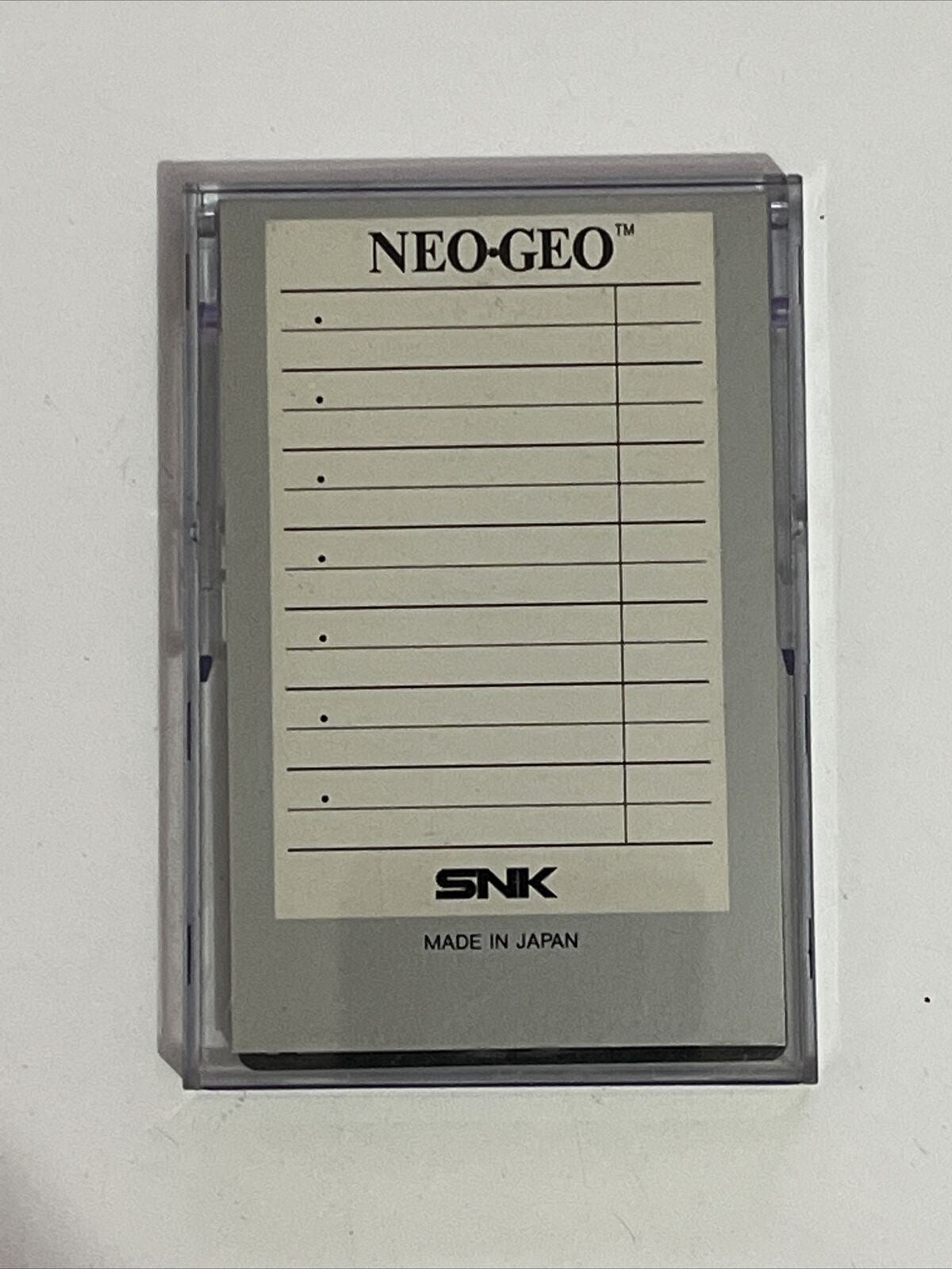 Official NEO GEO Memory Card SNK AES with Box & Manual