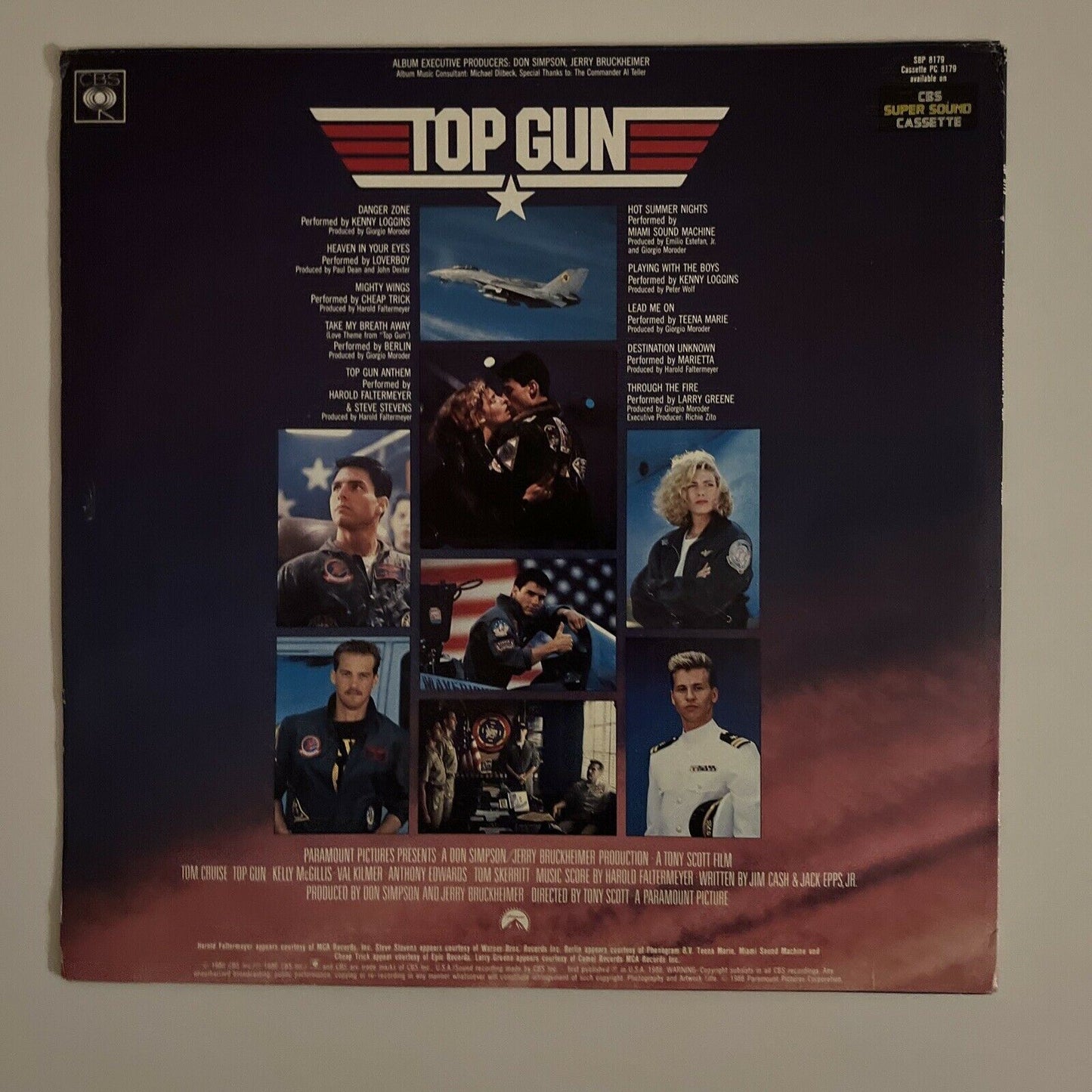 Top Gun (Original Motion Picture Soundtrack) Vinyl 1986