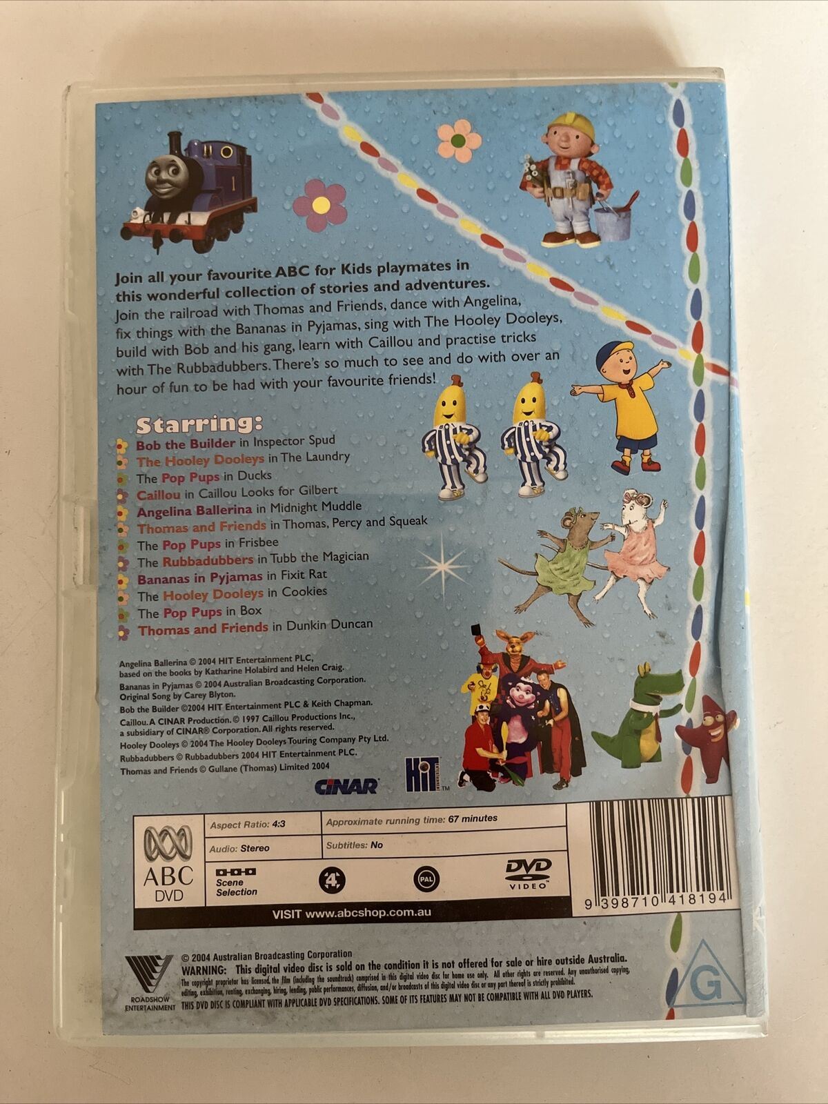 ABC For Kids Compilation - Just For Fun! (DVD, 2004) Bananas Pyjamas Thomas Tank