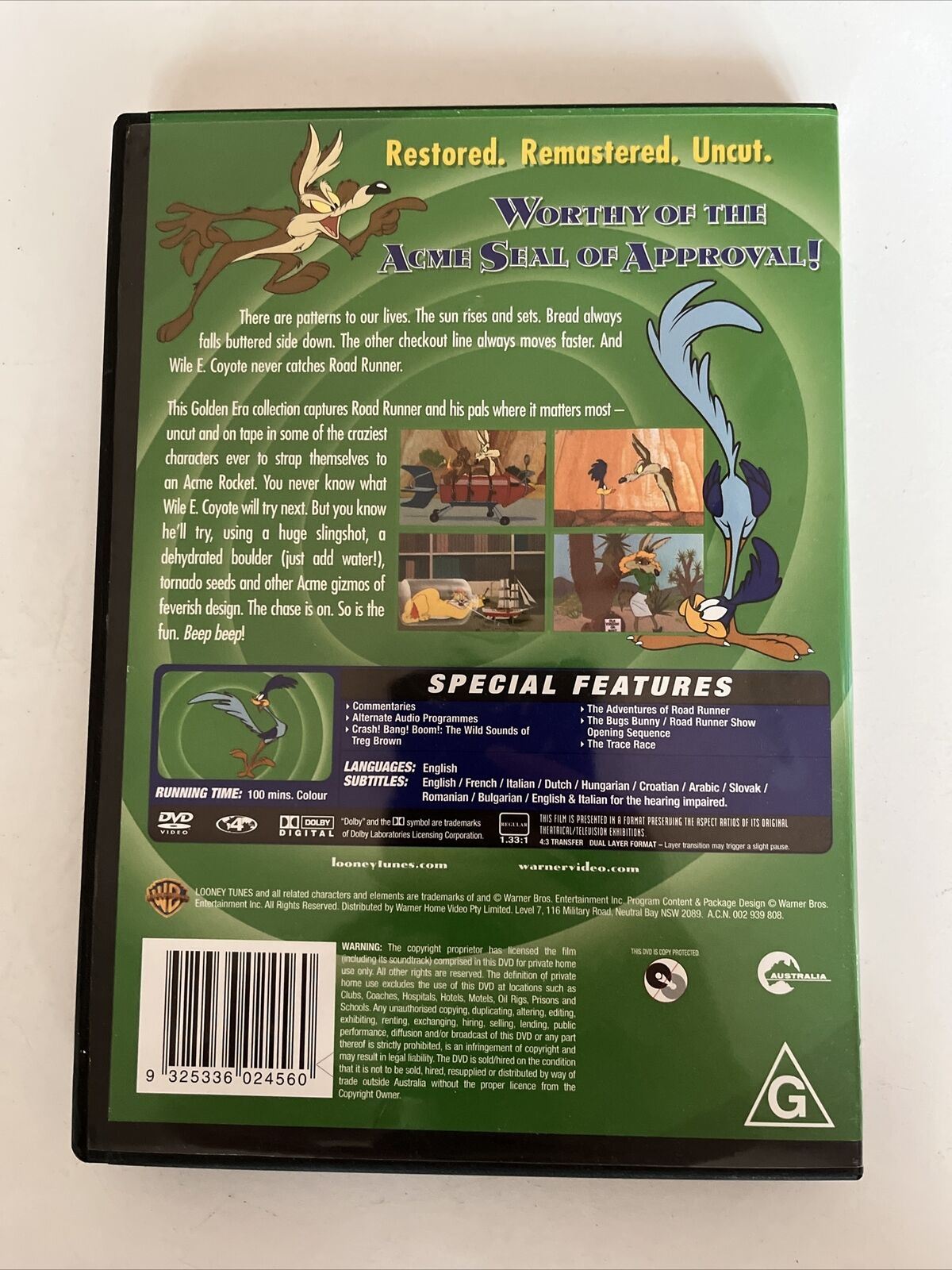 Looney Tunes Collection Best of Road Runner : Vol 1 (DVD) Region 4