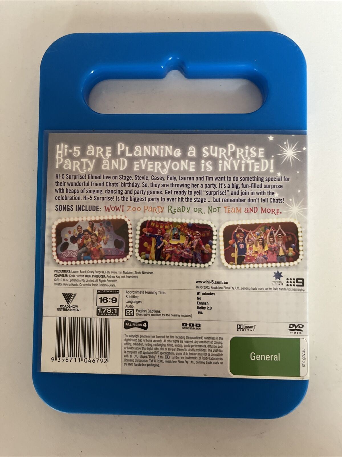 3x Lot Hi-5 (DVD) Stop Look Listen, Surprise Live, Animal Adventures. Region 4