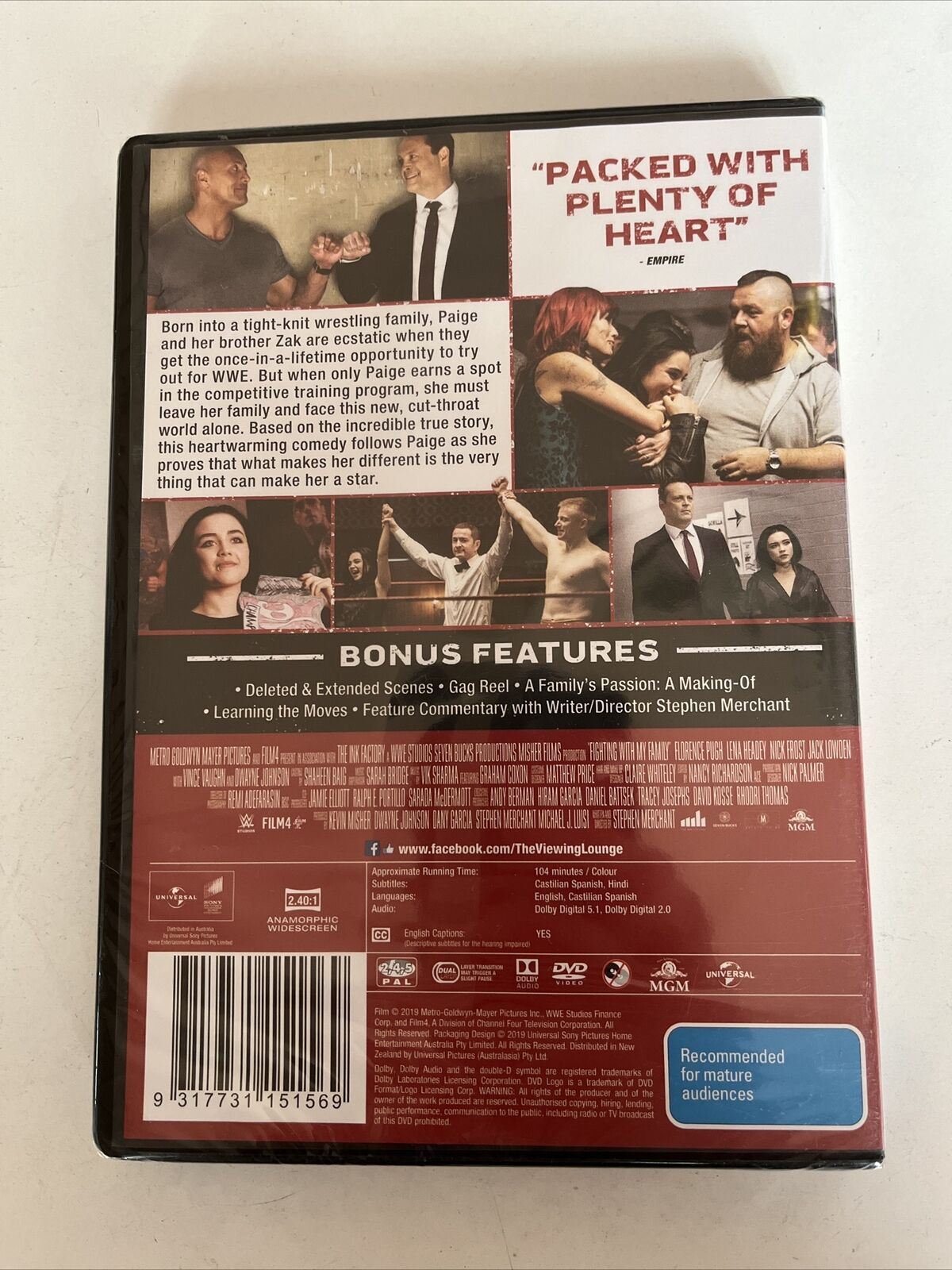 *New Sealed* Fighting With My Family (DVD, 2019) Dwayne Johnson, Lena Hedley