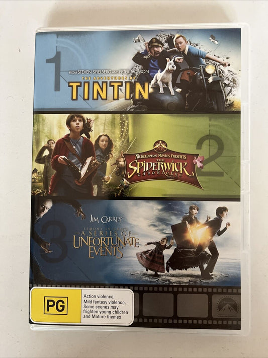 Adventures Tintin / Spiderwick Chronicles / A Series Of Unfortunate Events DVD