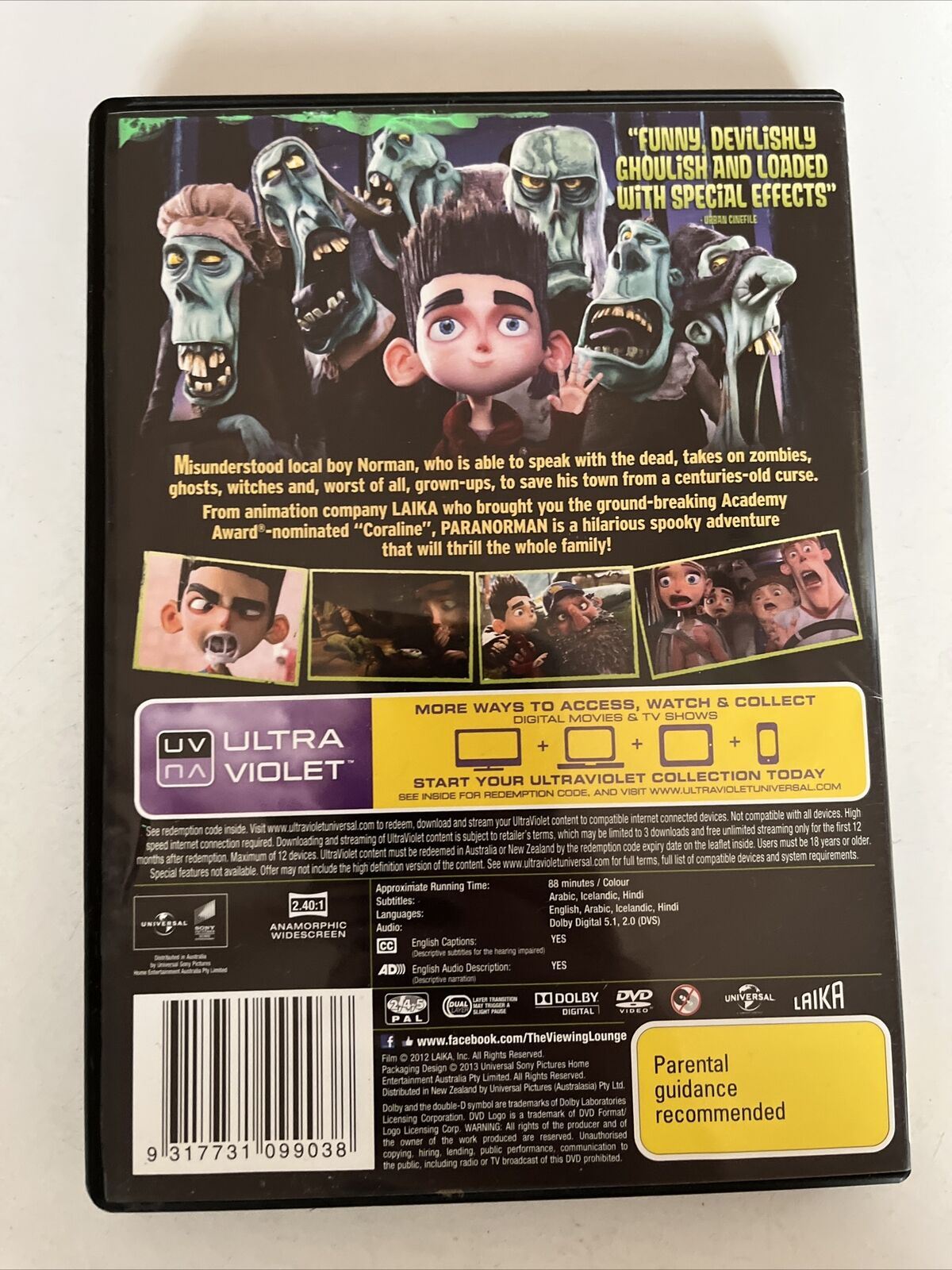 ParaNorman (DVD, 2012) Kodi Smit-McPhee, Tucker Albrizzi. Animated Film Region 4