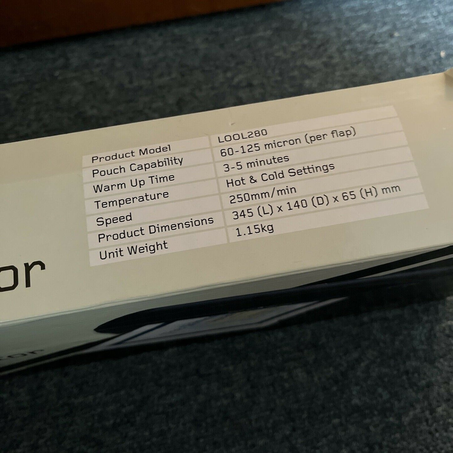 Lowell A4 Home Laminator Model LOOL280