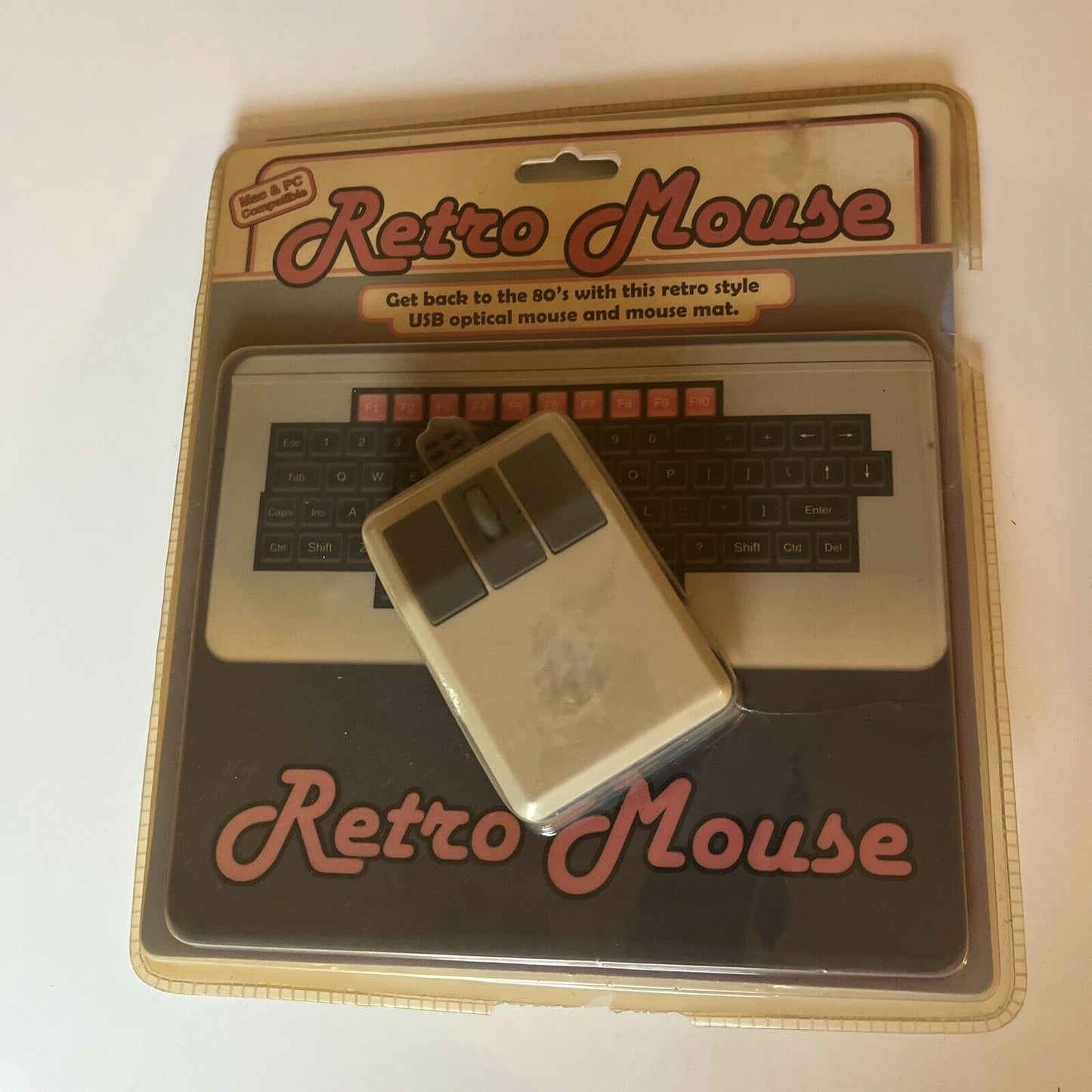 Retro Mouse 3-Buttons, Scroll Wheel USB for PC or MAC