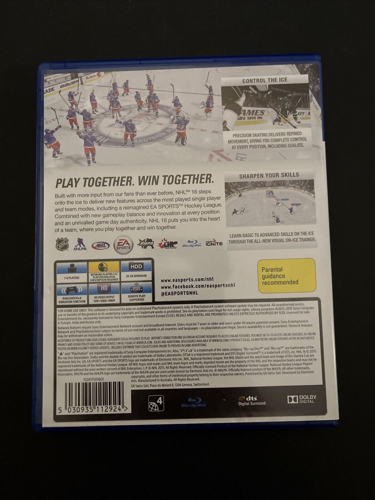 NHL 16 - Playstation 4 PS4 Ice Hockey Game