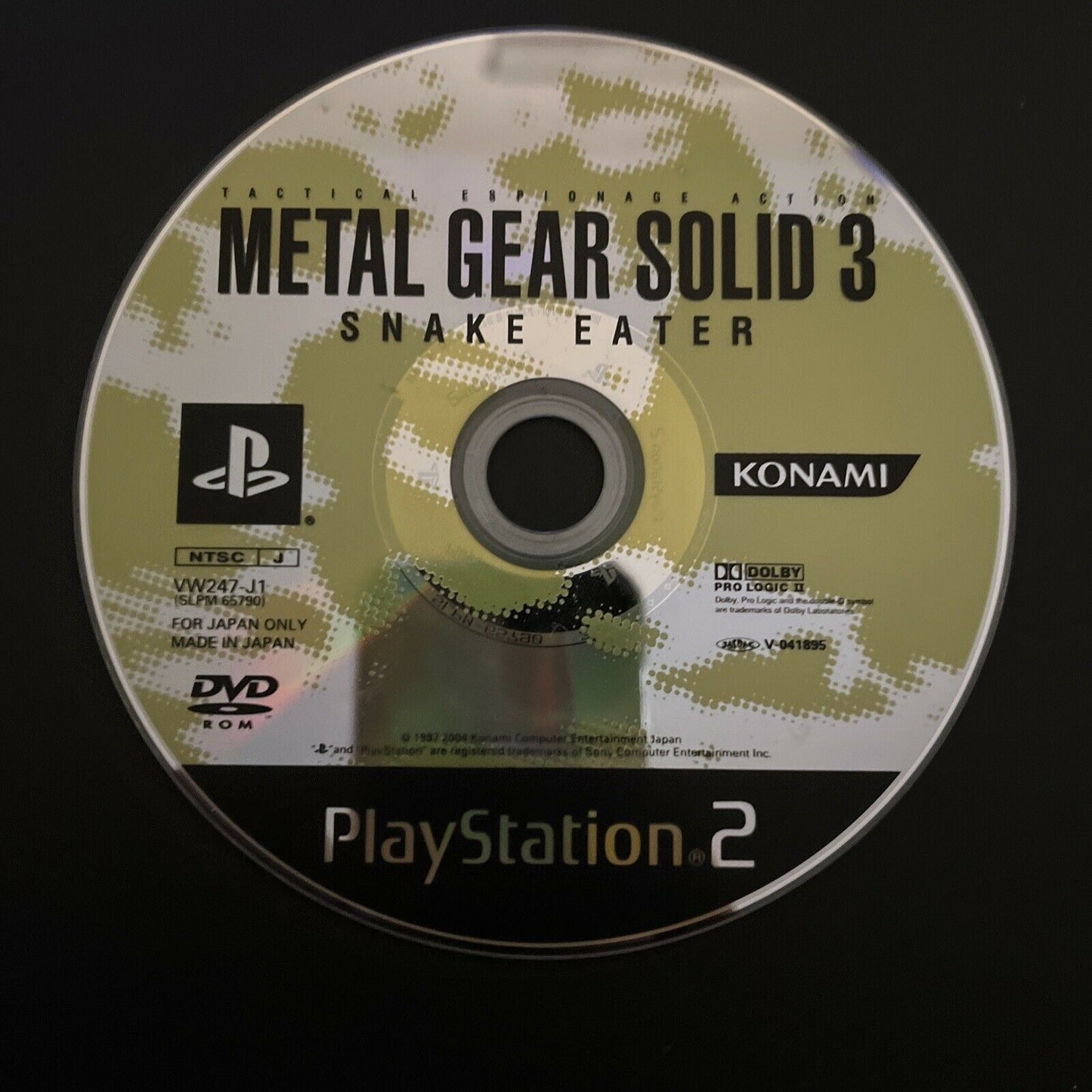 Metal Gear Solid 3: Snake Eater - PlayStation PS2 NTSC-J Japan Game