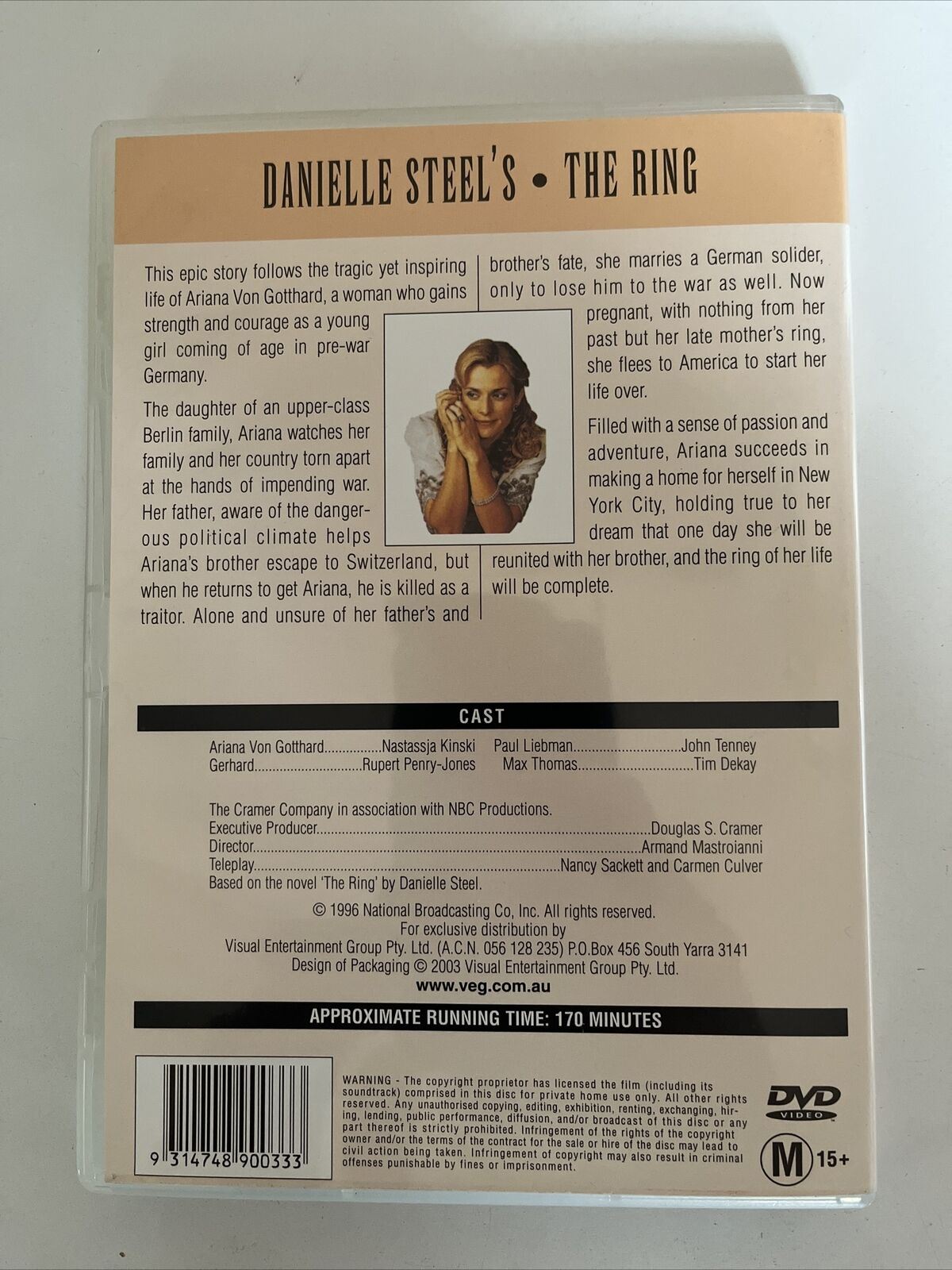 The Danielle Steel's - The Ring (DVD, 1996) Nastassja Kinski. Region Free