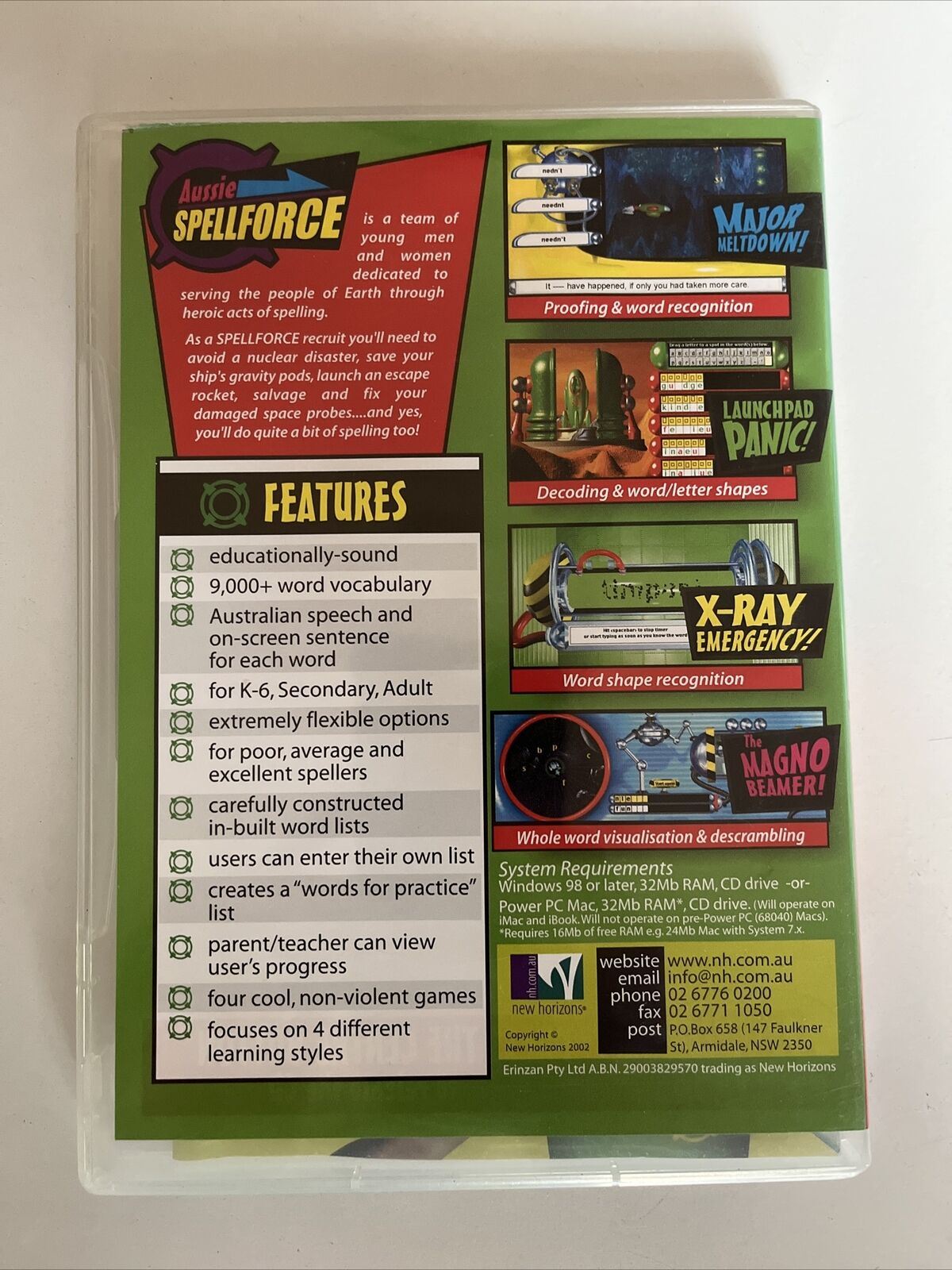 Aussie Spellforce - PC Windows Mac Educational Game Spelling tutor