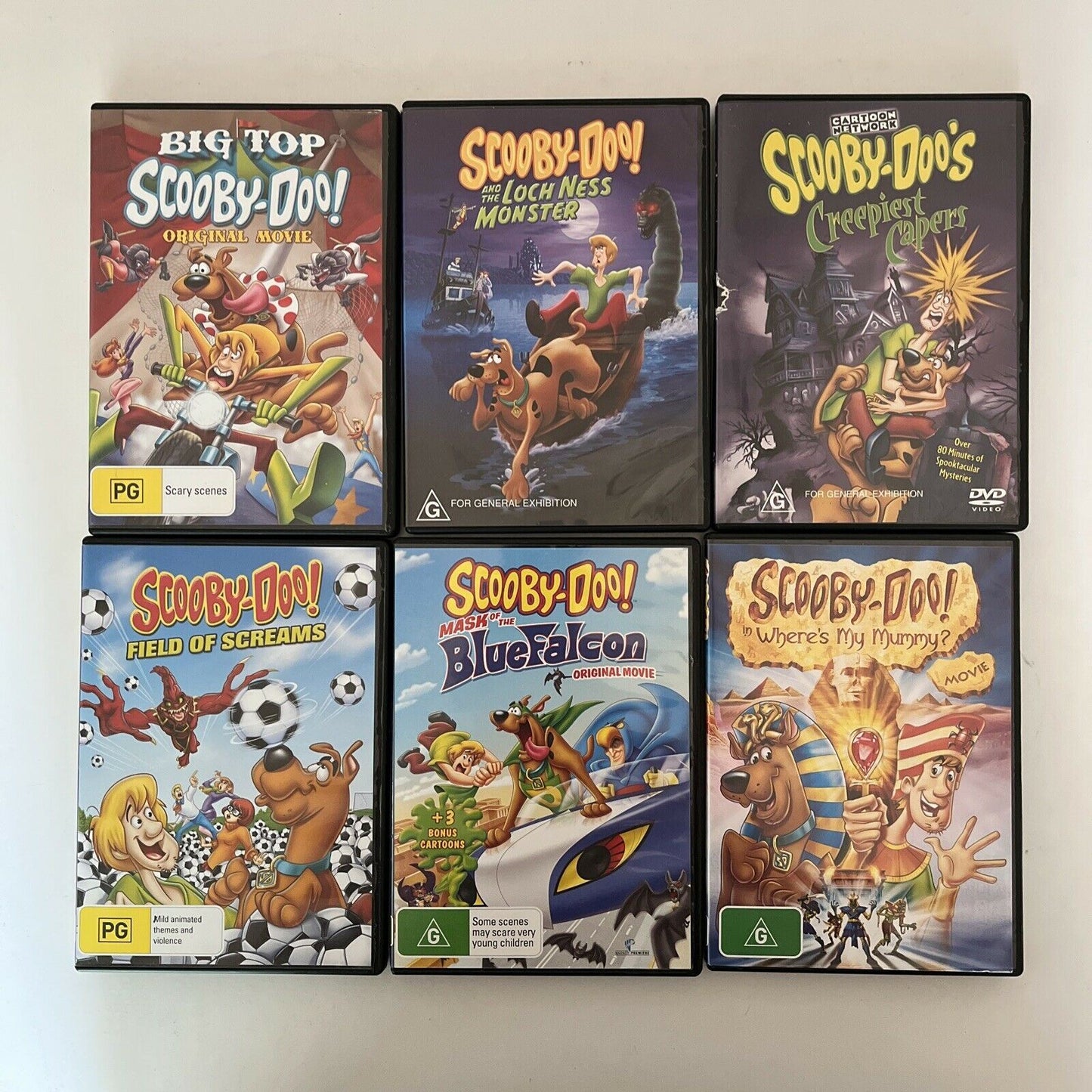 6x Lot Scooby-Doo Movies (DVD) Loch Ness, Creepiest Capers, Blue Falcon Region 4