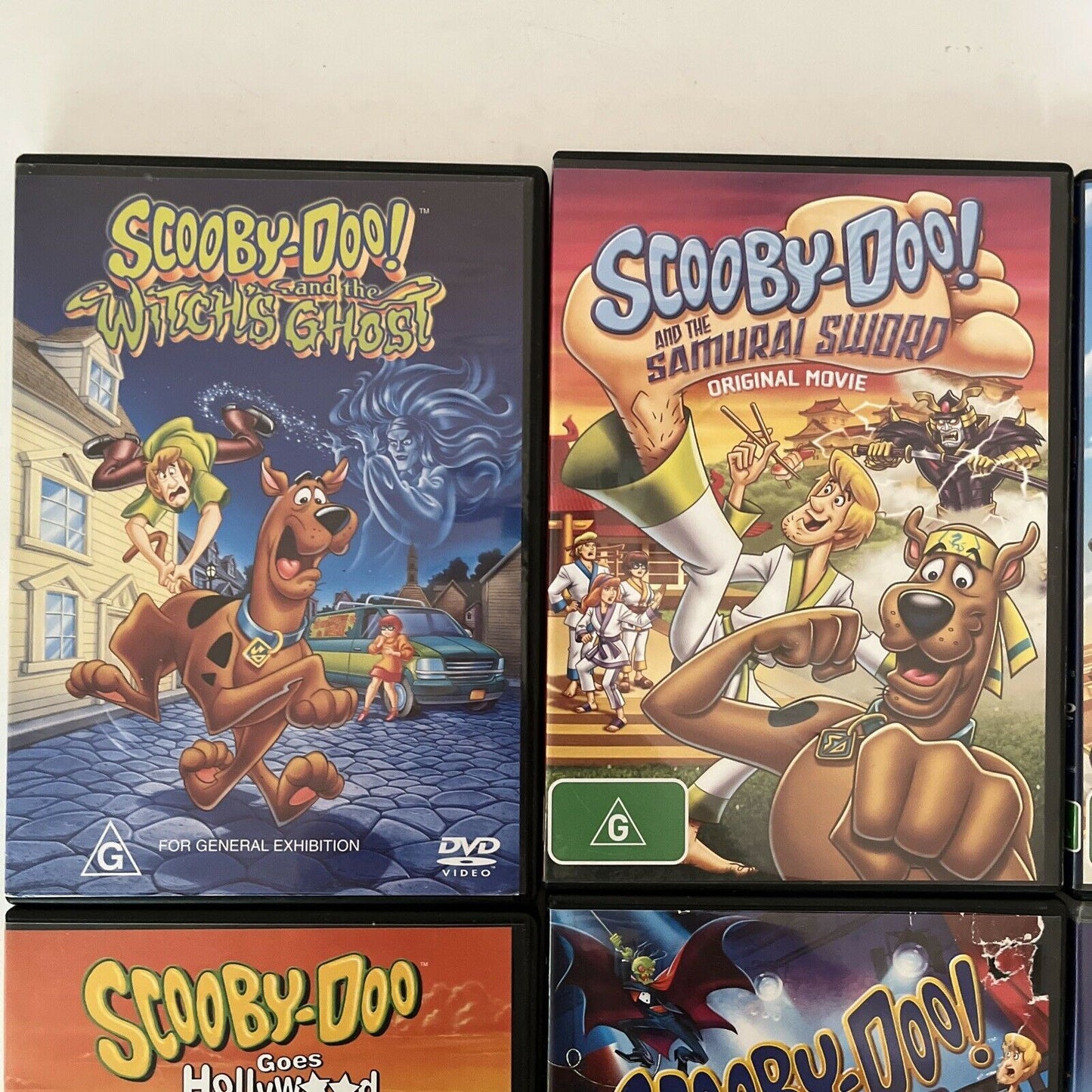 6x Lot Scooby-Doo DVD Movies: Harlem Globtrotters, Samuari Sword, Witches