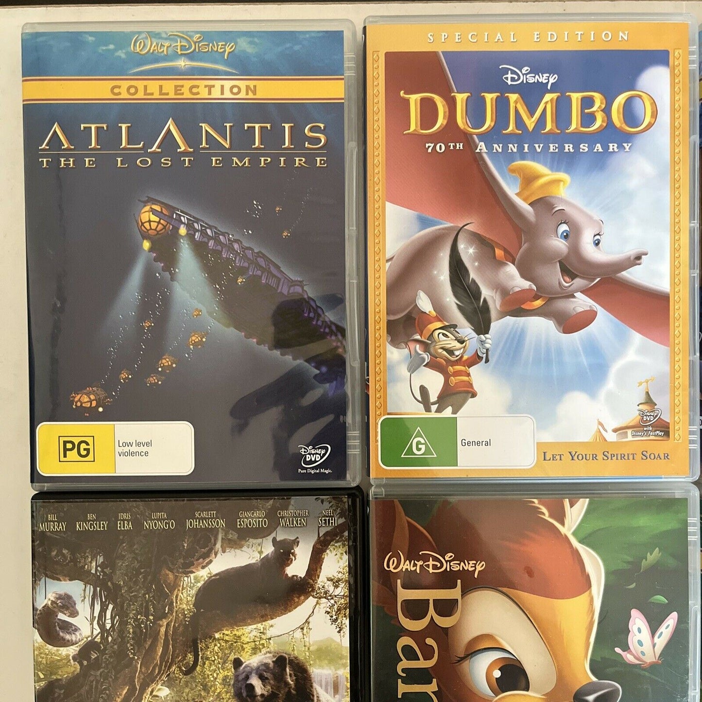 12x Lot Disney Movies DVD: Dumbo, Bambi, Up, Atlantis, Aristocats, Snow White...