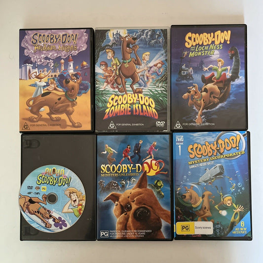 6x Scooby-Doo DVD: Arabian Nights, Zombie Island, Loch Ness Monster and more..