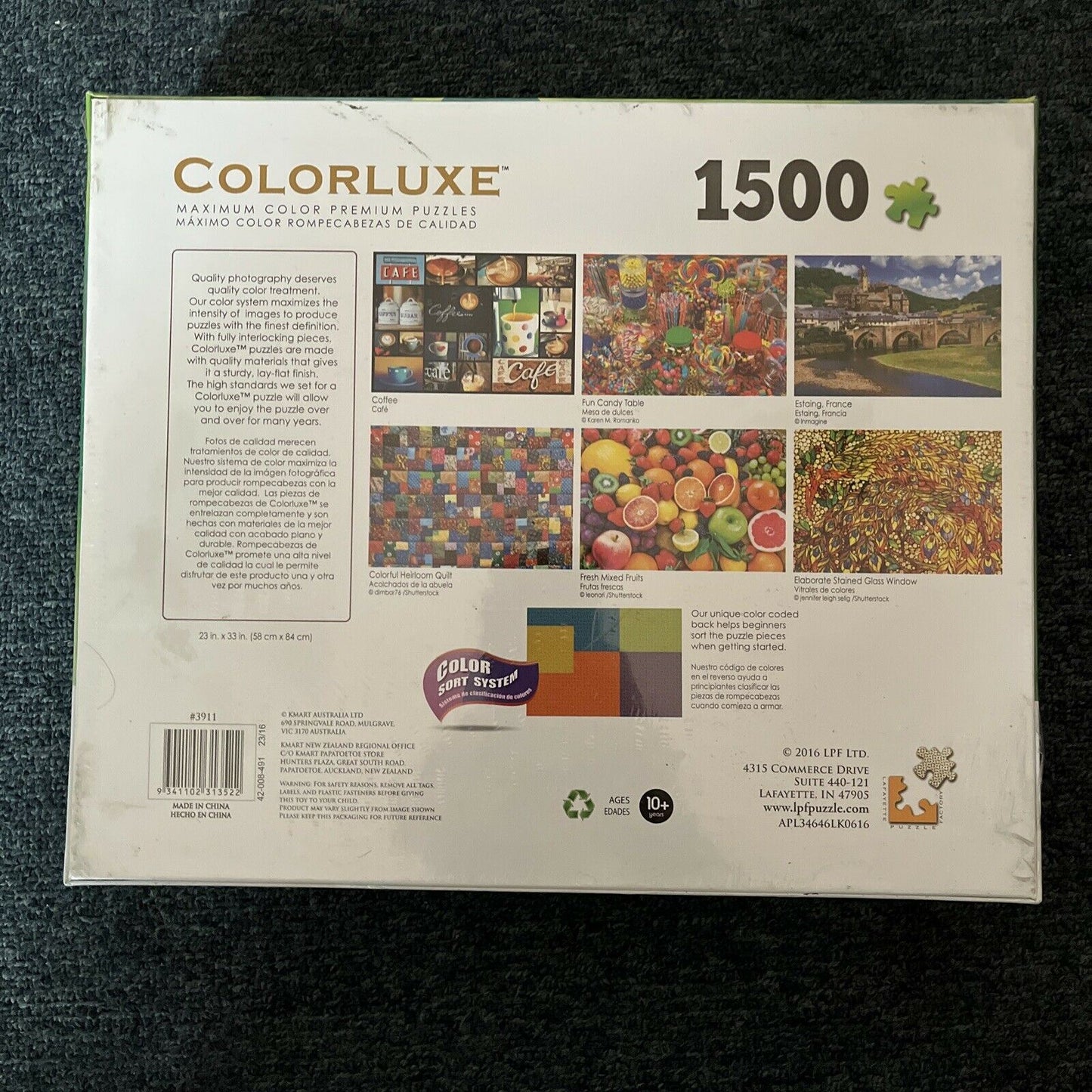 *New Sealed* Colorluxe Elaborate Stained Glass Window Premium 1500 Jigsaw Puzzle