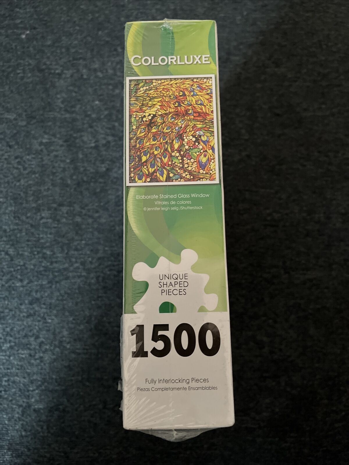 *New Sealed* Colorluxe Elaborate Stained Glass Window Premium 1500 Jigsaw Puzzle