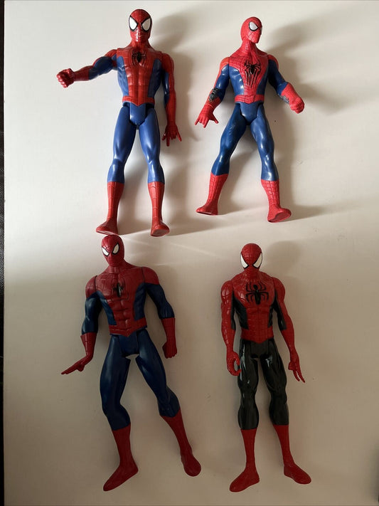 4x Lot Spiderman Figurine 2013, 2014, 2014 Talking, 2017 Hasbro Figurine