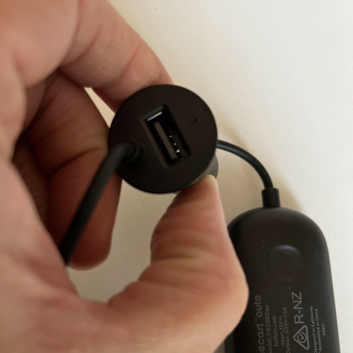 Belkin TuneCast In-Car 3.5mm to FM Transmitter F8Z880au with USB Charger Port