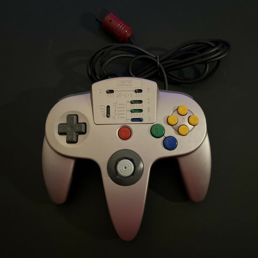 ASCII Nintendo 64 Gold Controller Wired Official Licensed with Turbo Auto-fire