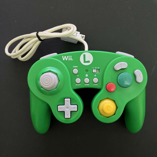 Genuine Official Nintendo Wii Luigi Gamecube Controller WIU-075 w Turbo Function