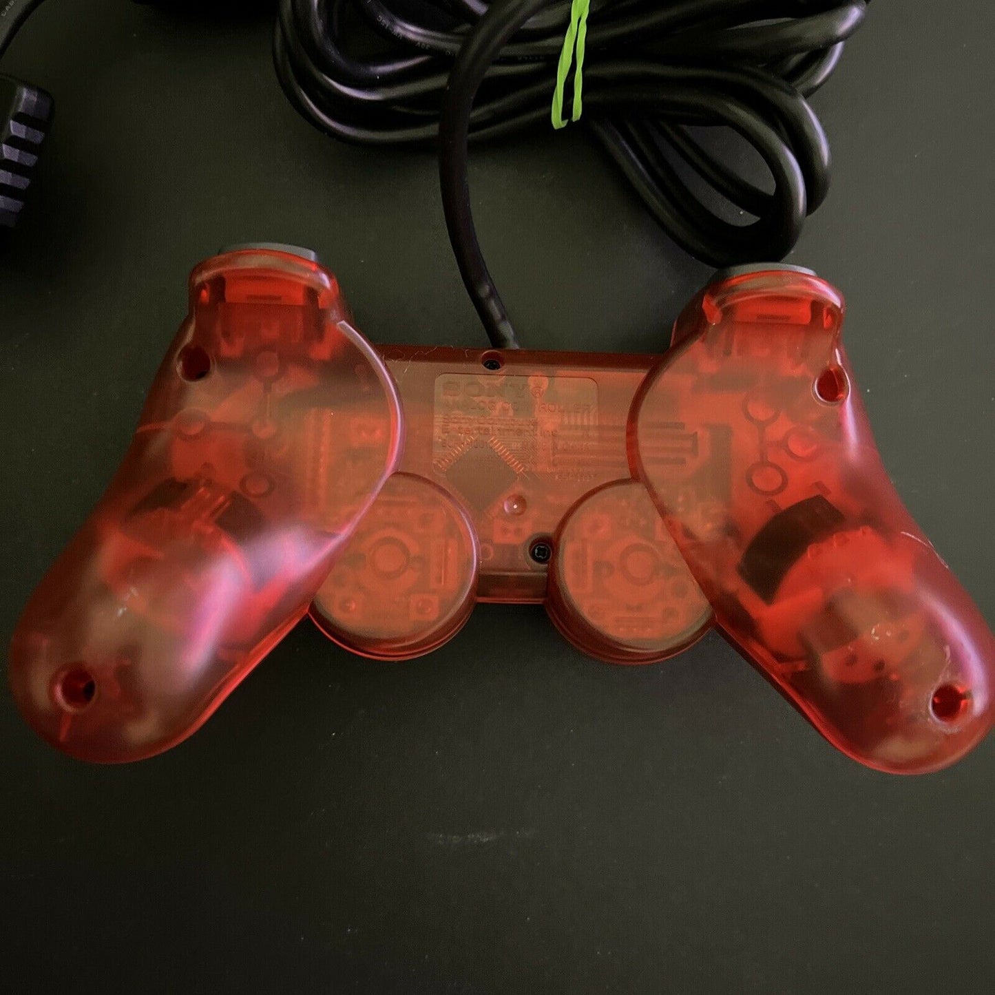 Genuine Official Sony Playstation DualShock 2 PS2 Controller Transparent Red