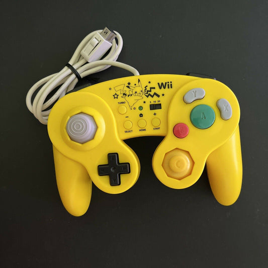 Official Pokemon Pikachu Nintendo Wii GameCube Controller WIU-079