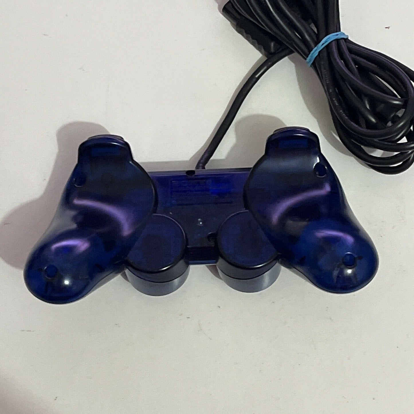 Genuine Official Sony DualShock 2 PS2 Controller Transparent Dark Blue *Rare