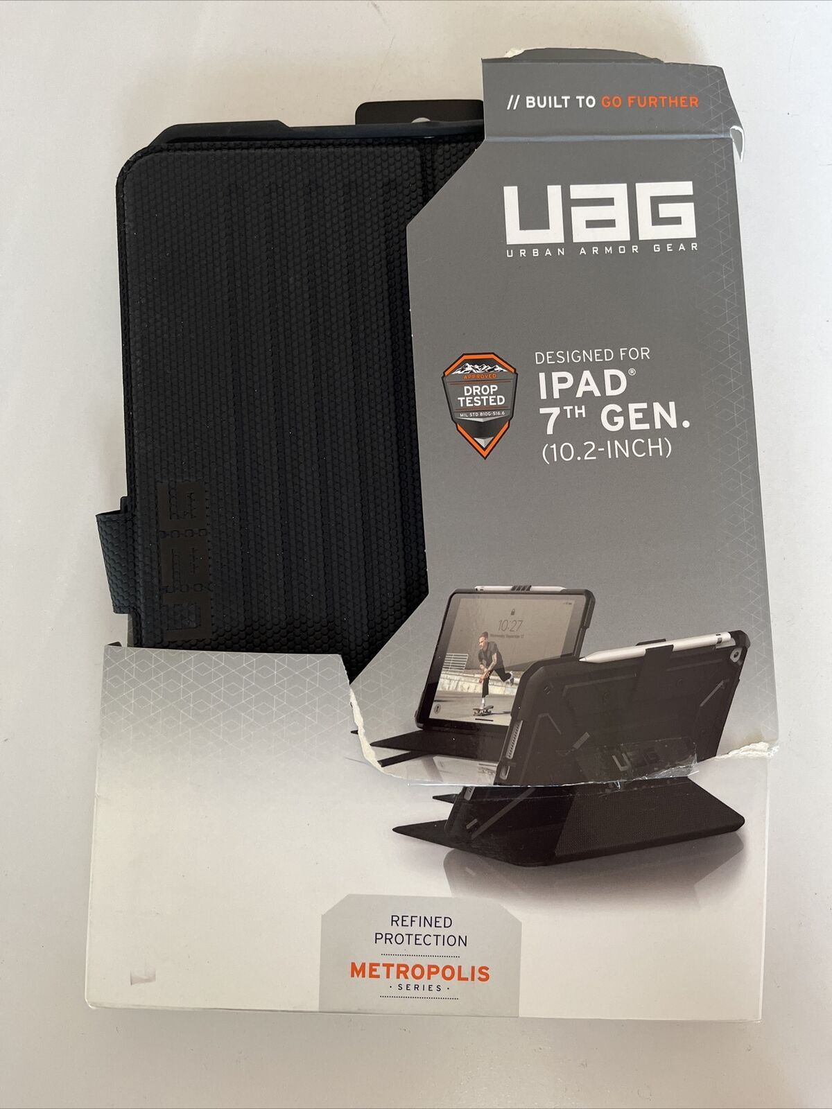 iPad 10.2-INCH (9/8/7th Gen) UAG Metropolis Folio Rugged Heavy Duty Case - Black