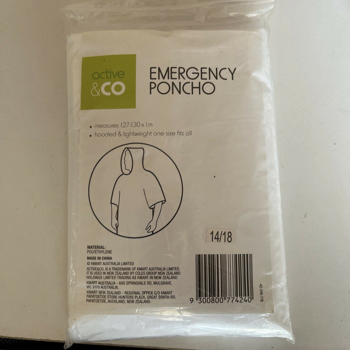 *NEW* 5x Emergency Ponchos Lightweight Hooded and Re-usable