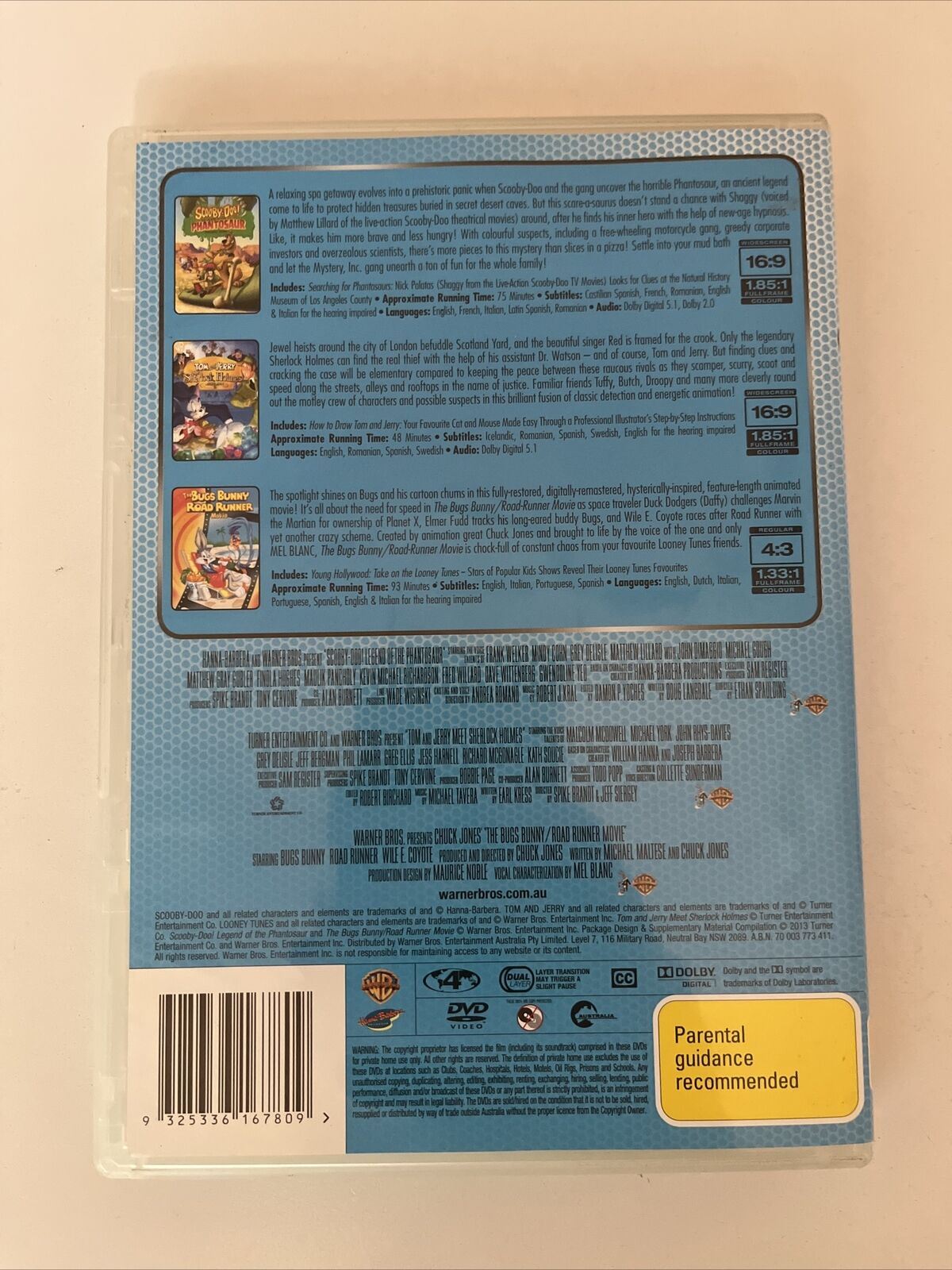 Warner Bros Kids Mix: Scooby-doo, Tom & Jerry, Bugs Bunny (DVD, 2013, 3-Disc)
