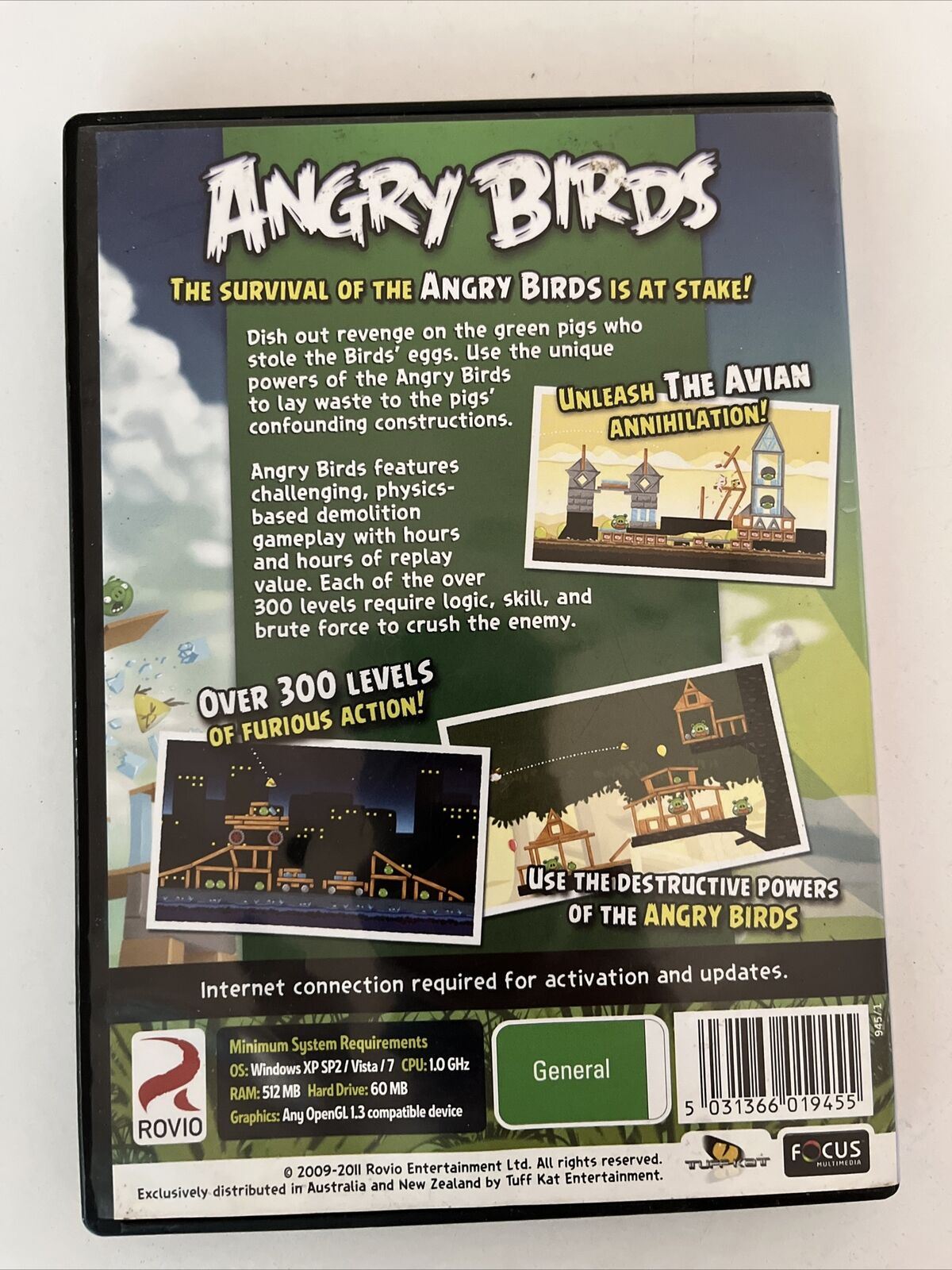 Angry Birds - PC CD-ROM Windows Puzzle Strategy Game