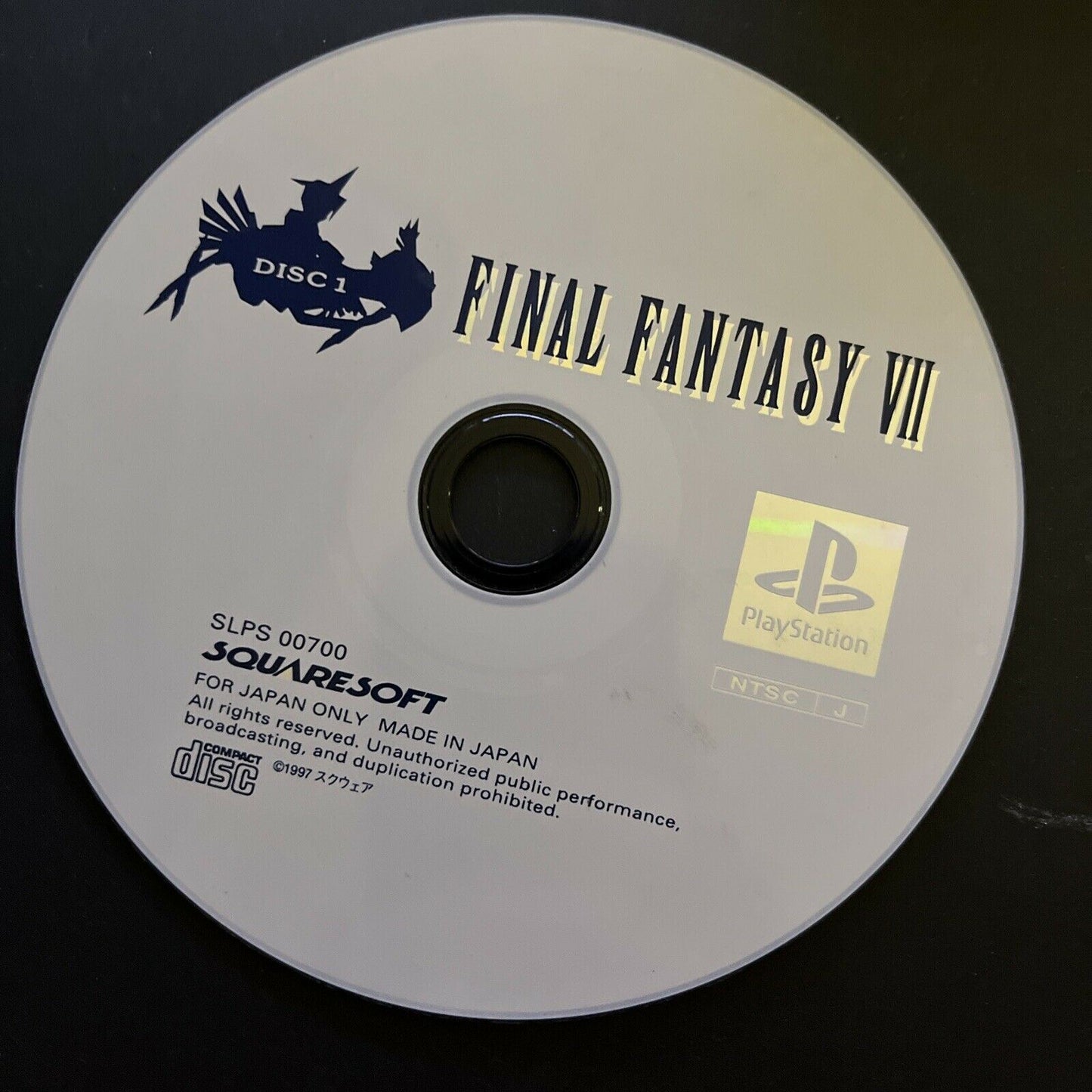 Final Fantasy VII - Sony PlayStation PS1 NTSC-J JAPAN Square RPG Game FF7