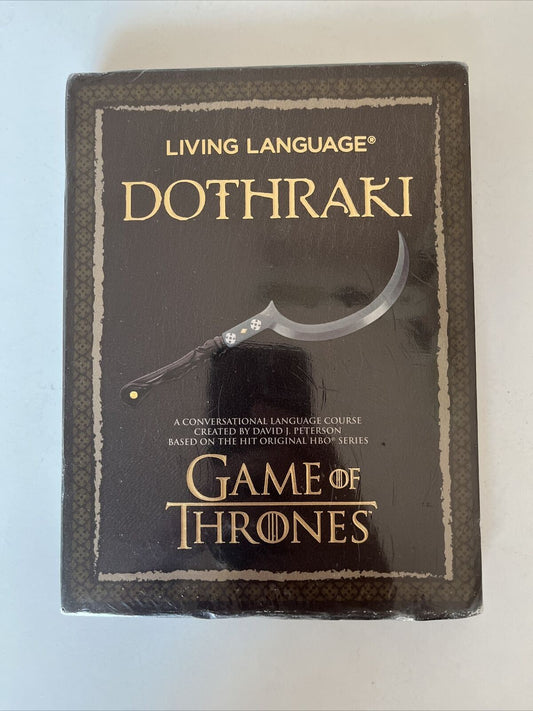 *New Sealed* Living Language Dothraki Book & CD Game Of Thrones Language Course