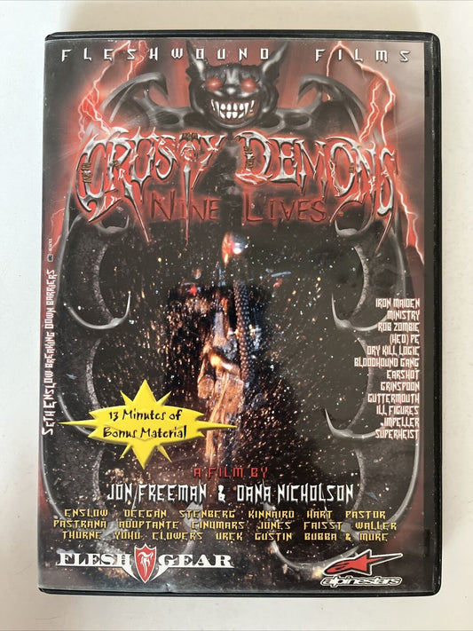 Crusty Demons Nine Lives (DVD) Flechwound Films Iron Maiden Ministry Rob Zombie