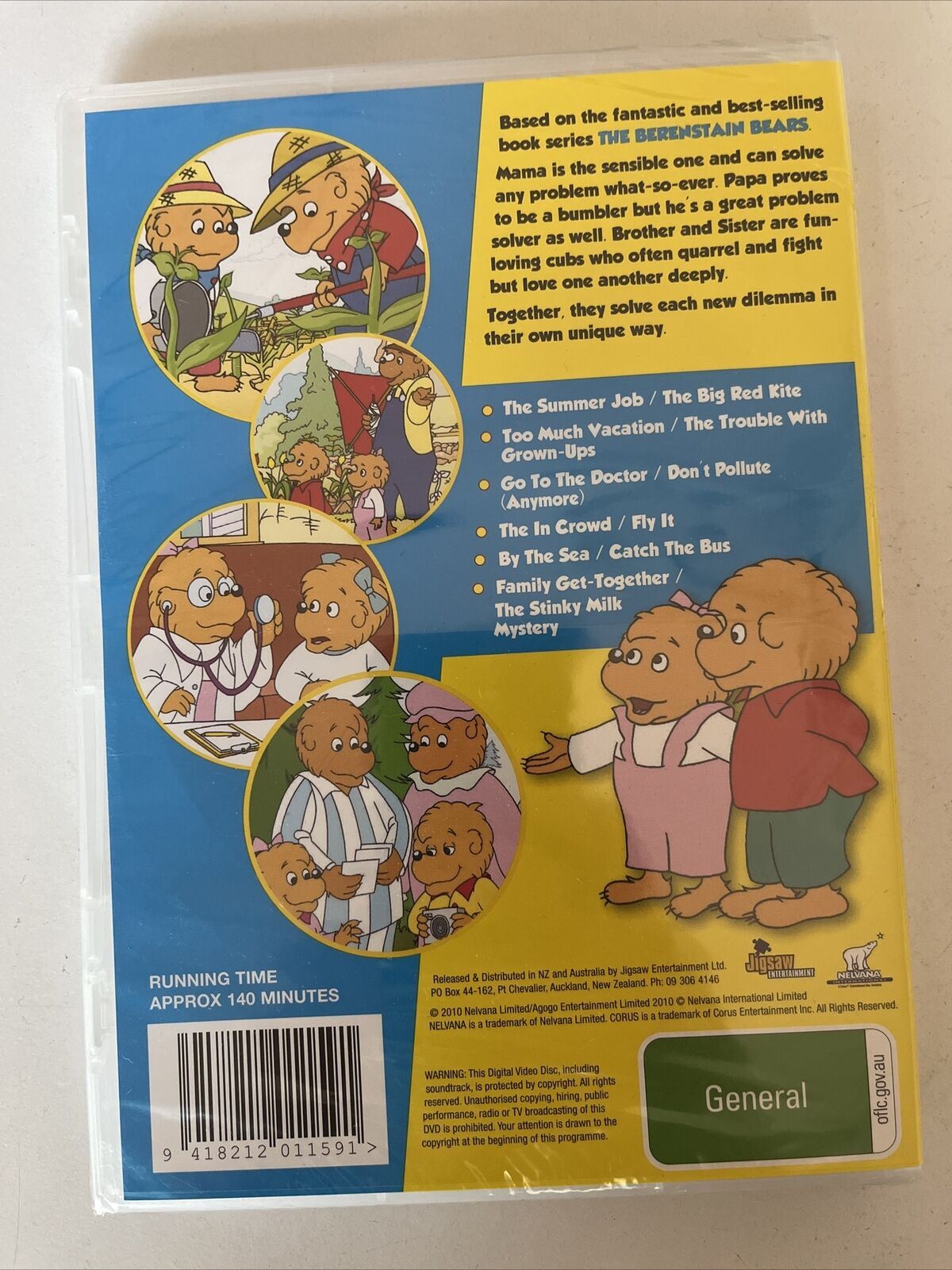 *New Sealed* The Berenstain Bears (DVD) Over 2 Hours of Fun! Region Free