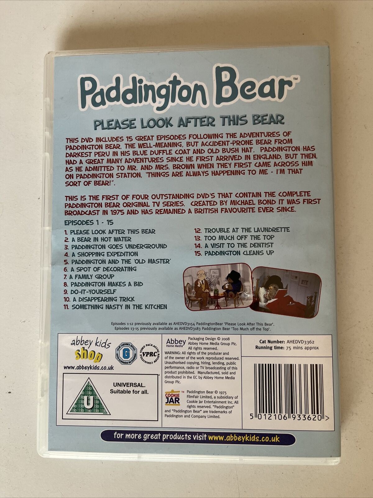 Paddington Bear (DVD, 1976) Animation Episodes 1-58 plus Specials. Region 2