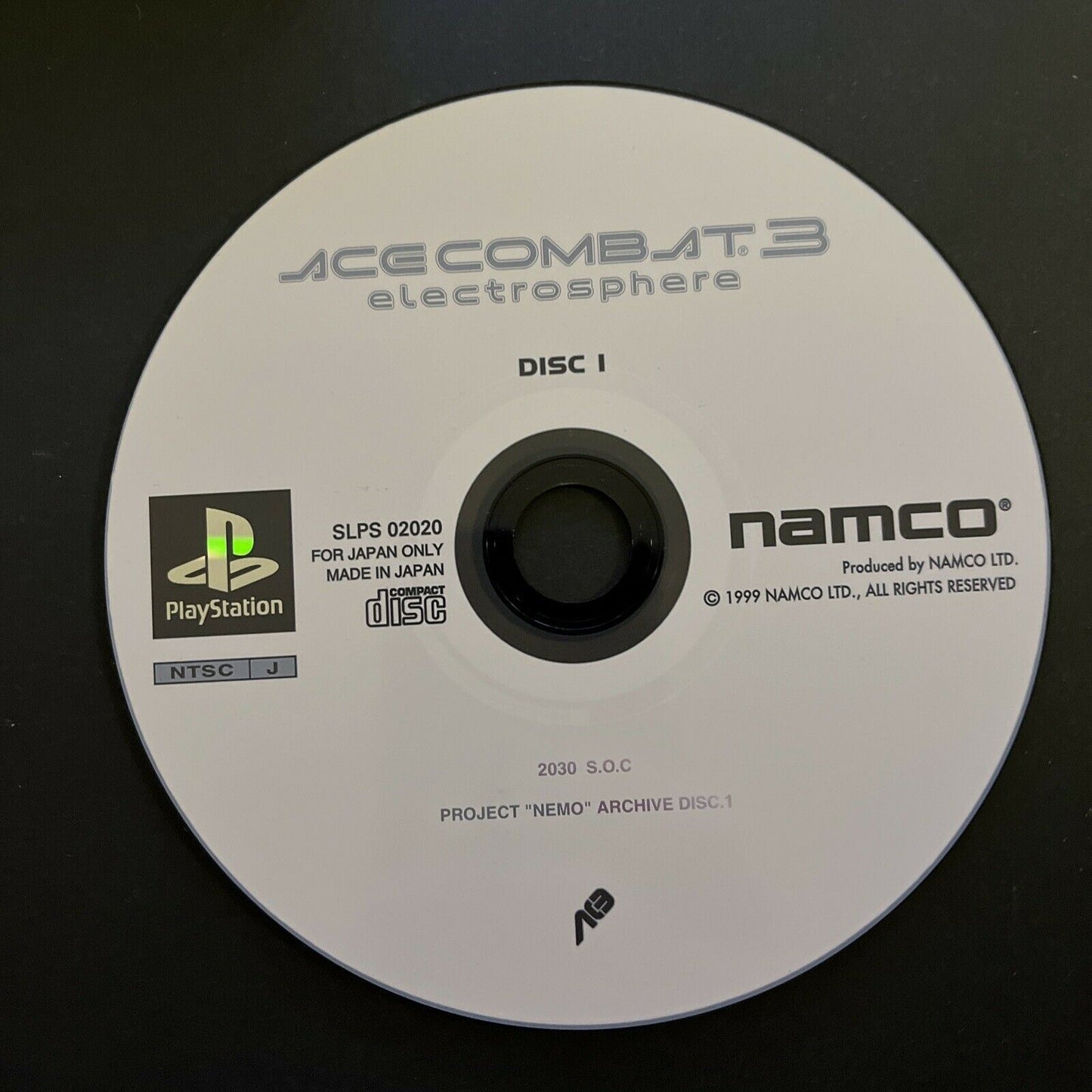 Ace Combat 3: Electrosphere - PlayStation PS1 NTSC-J Japan Game