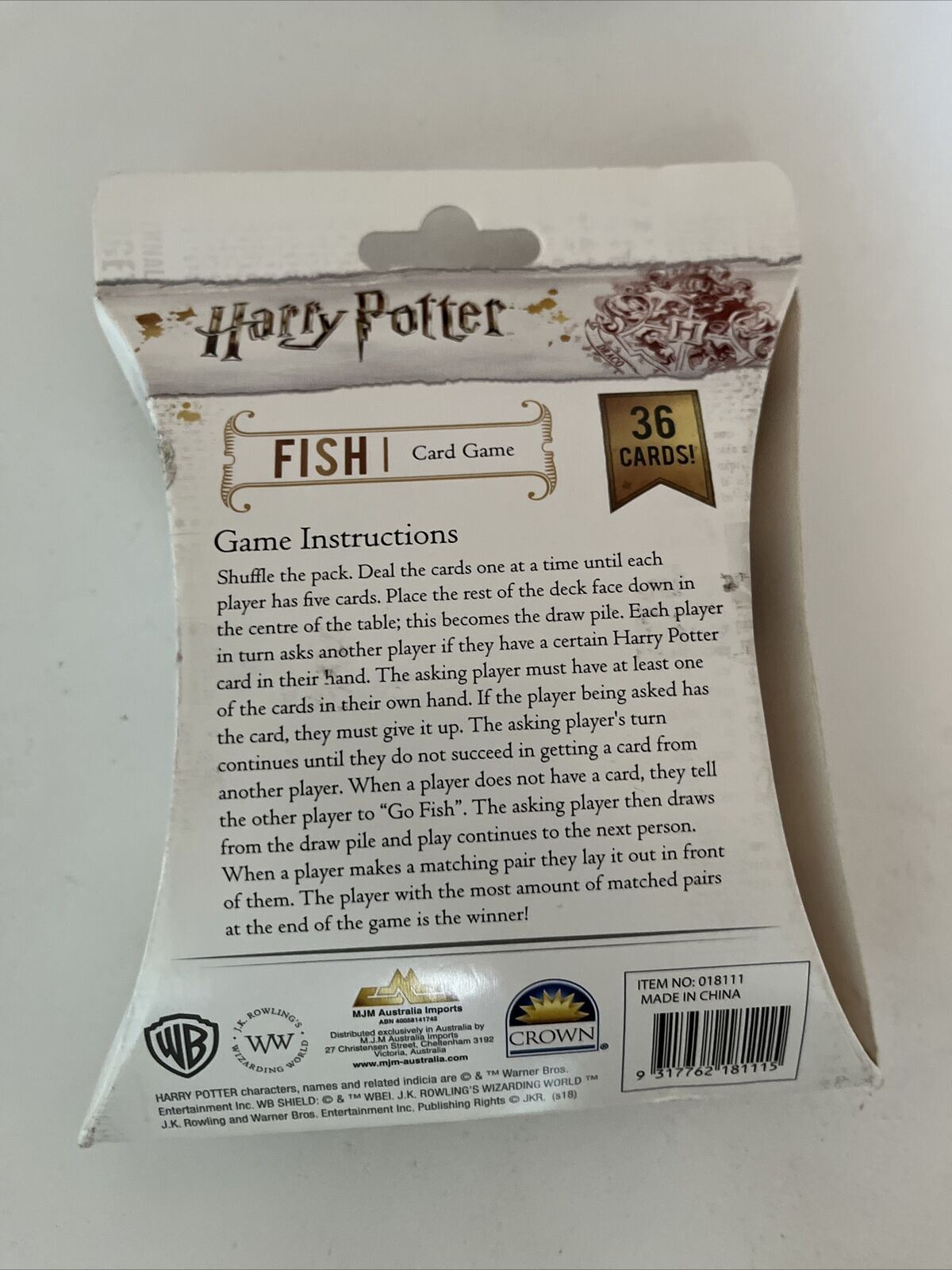 Harry Potter Fish Card Game