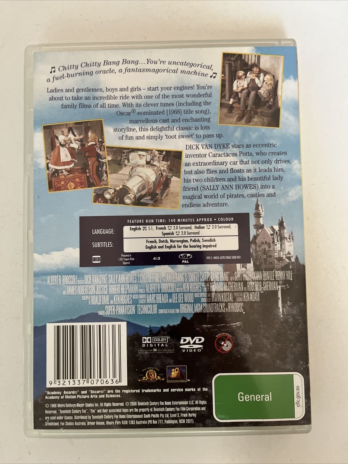 Chitty Chitty Bang Bang - Special Edition (DVD, 1968) Dick Van Dyke. Region 4