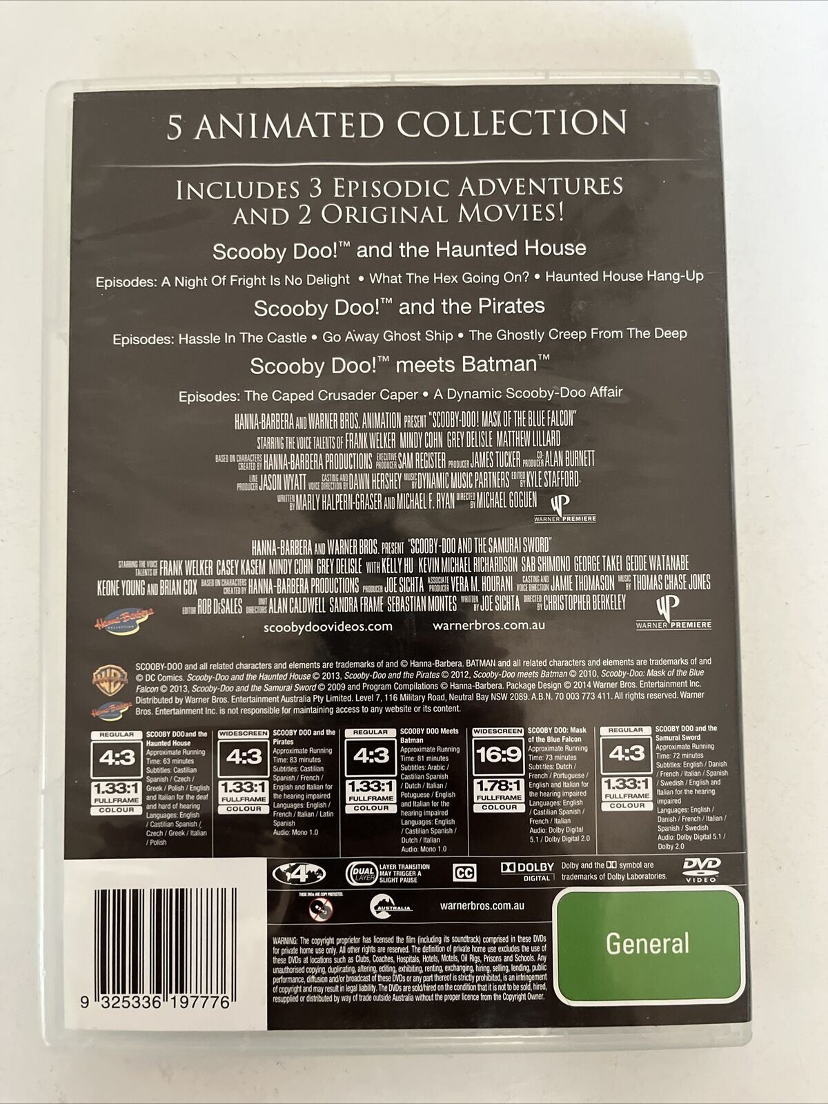 Scooby-Doo 5 Movie DVD: Haunted House / The Pirates / Meets Batman / Mask of..