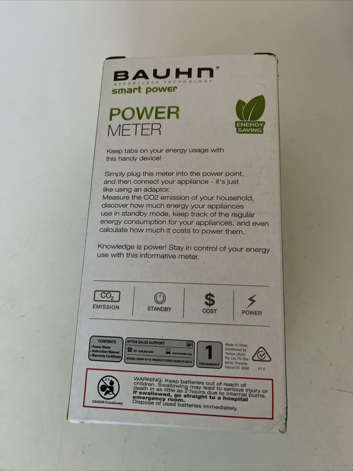 Bauhn Power Meter Electricity Usage Monitor