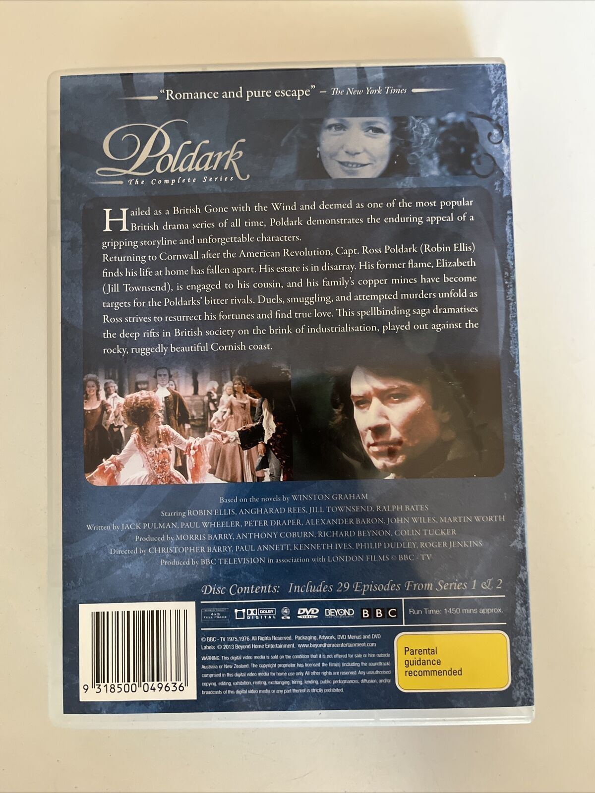 Poldark - The Complete Original Series (DVD, 1975, 7-Disc Set) BBC. Region 4