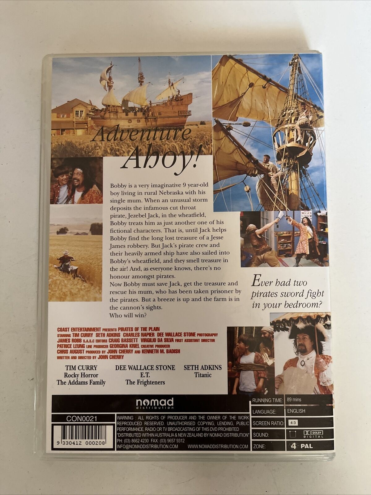 Pirates Of The Plain (DVD, 1999) Tim Curry, Seth Adkins, Jeffrey Pillars.Region4