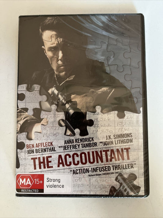*New Sealed* The Accountant (DVD, 2016) Ben Affleck, Anna Kendrick. Region 4